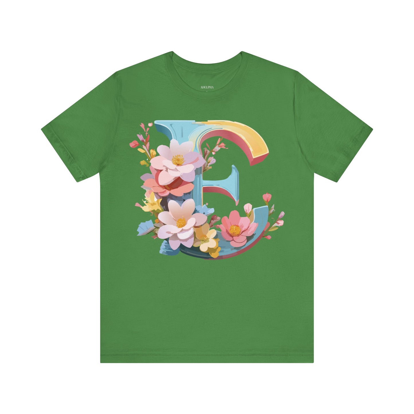 Natural Cotton Tee Shirt - Letters Collection - E Printify
