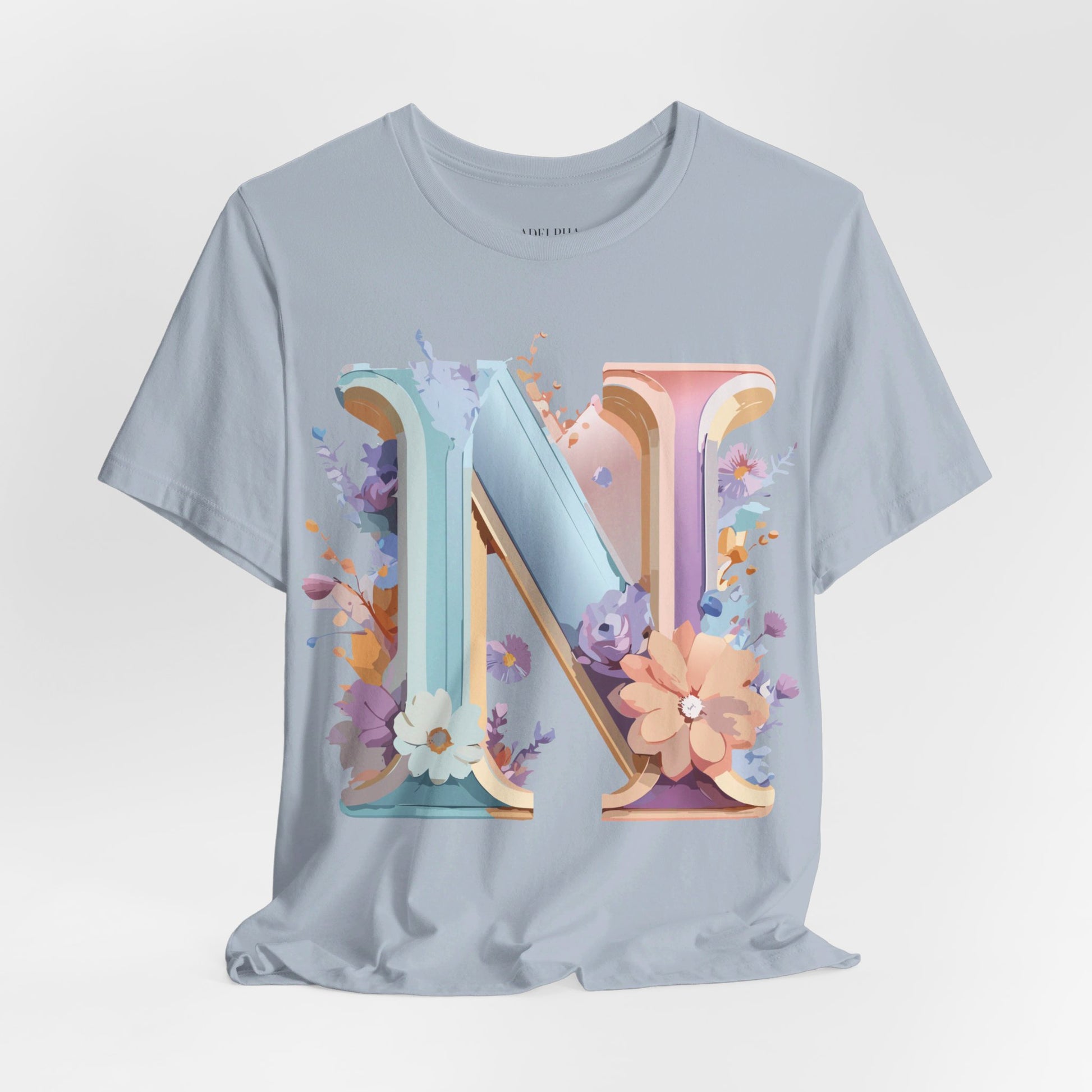 Natural Cotton Tee Shirt - Letters Collection - N Printify