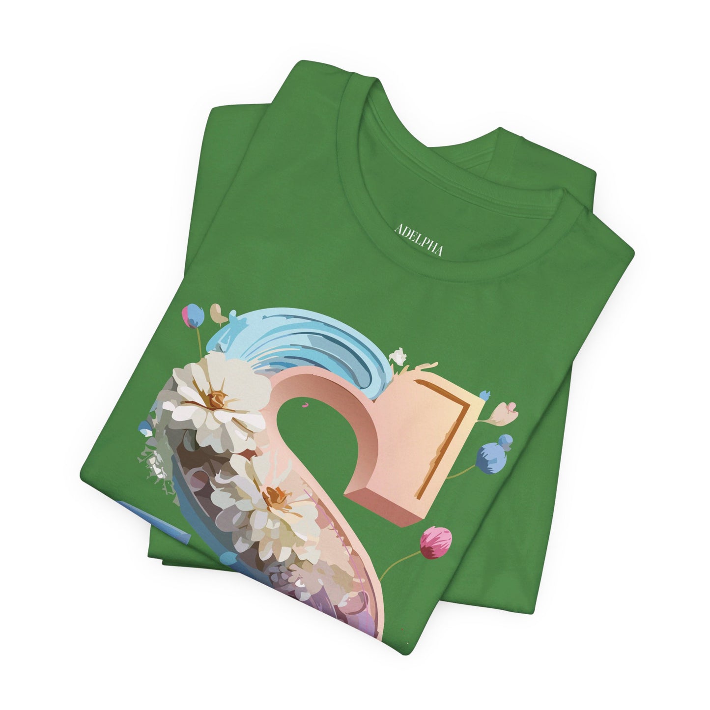 Natural Cotton Tee Shirt - Letters Collection - S Printify