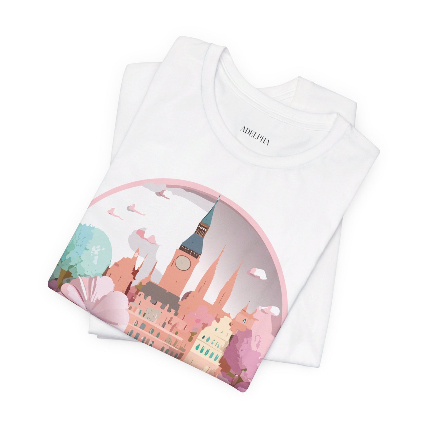 Natural Cotton Tee Shirt - Beautiful Places Collection - Prague Printify