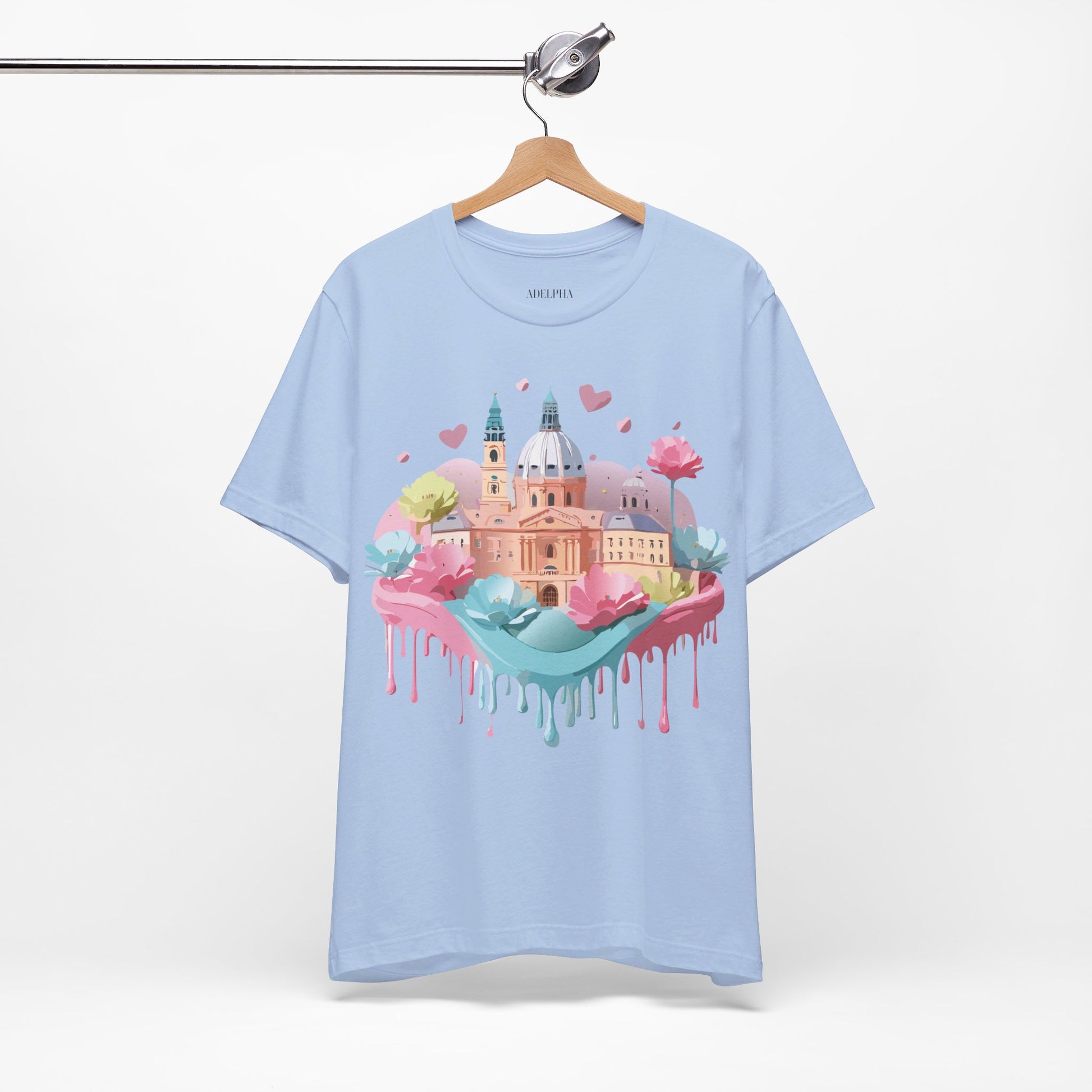 Natural Cotton Tee Shirt - Beautiful Places Collection - Prague Printify