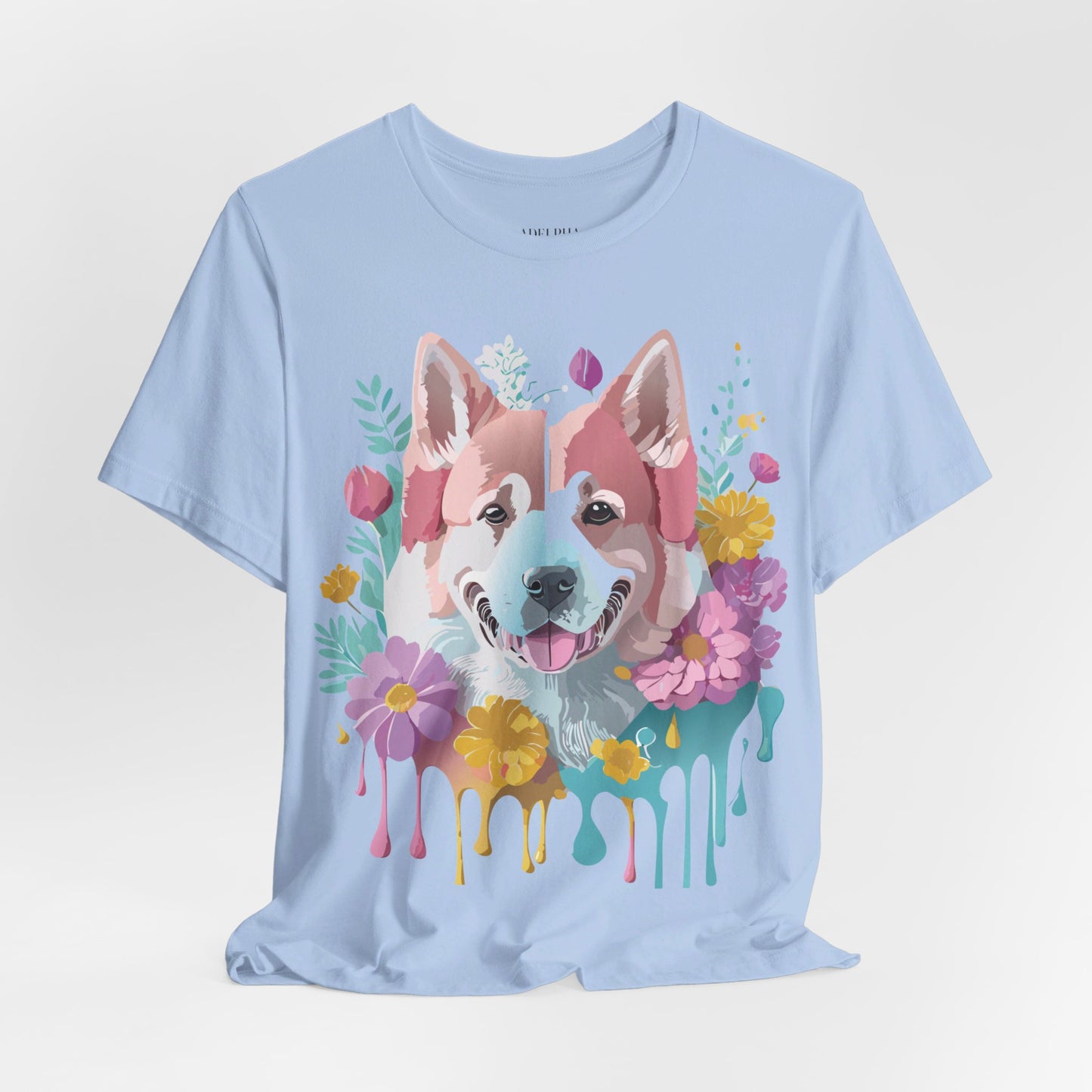 Natural Cotton Tee Shirt with Dog Printify