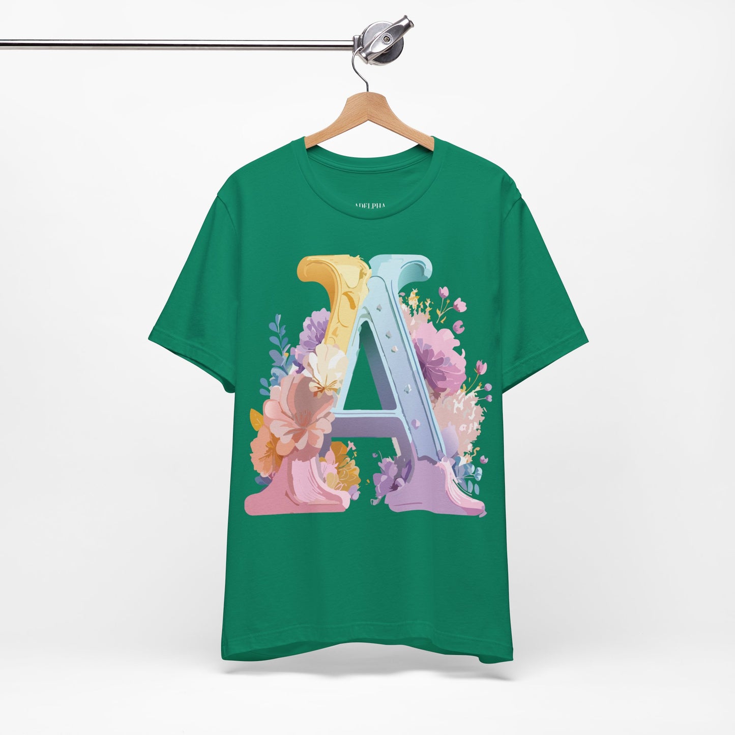 Natural Cotton Tee Shirt - Letters Collection - A Printify