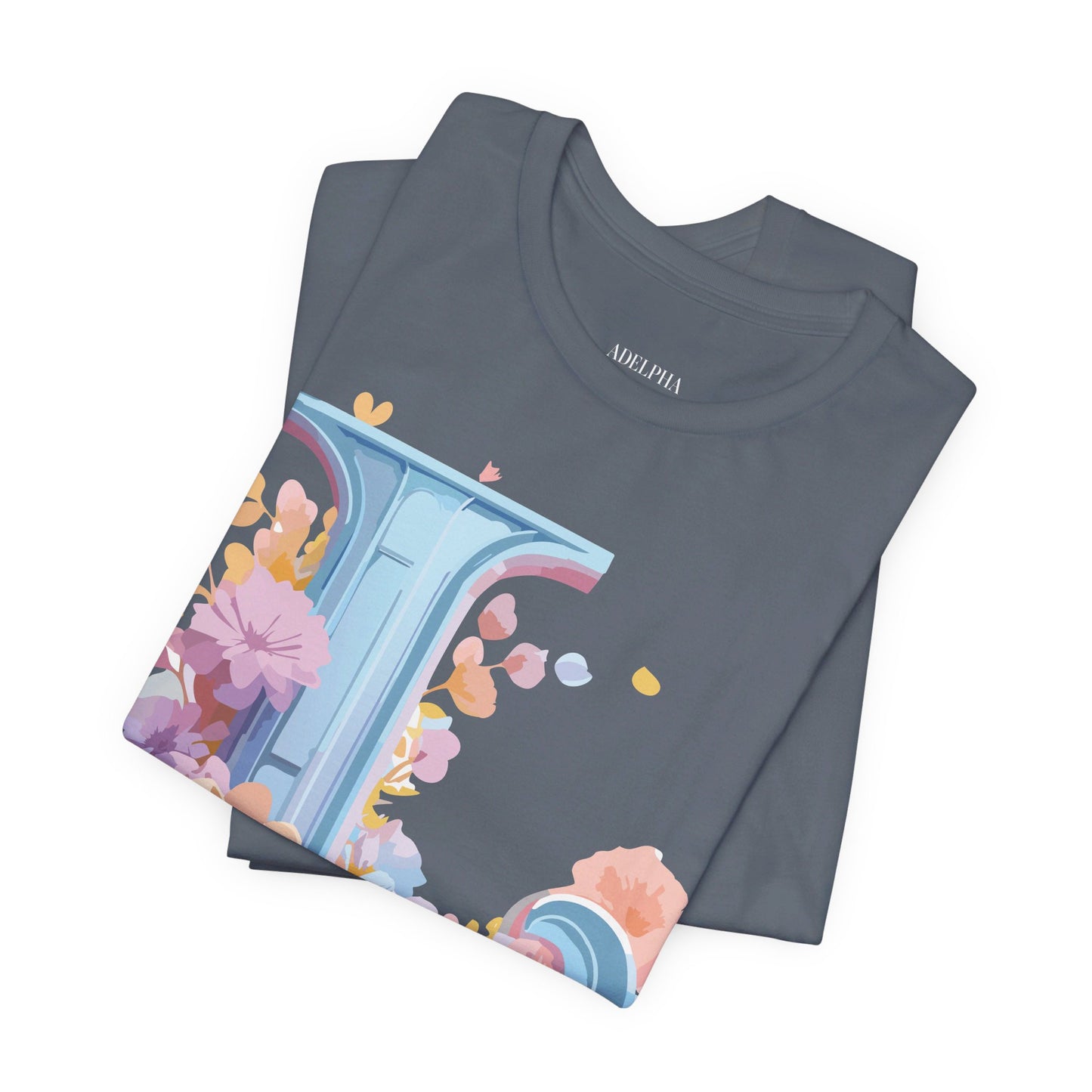 Natural Cotton Tee Shirt - Letters Collection - L Printify