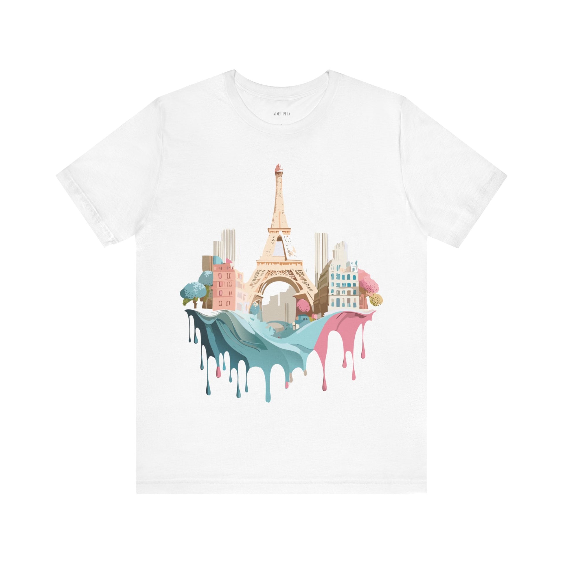 Natural Cotton Tee Shirt - Beautiful Places Collection - Paris Printify