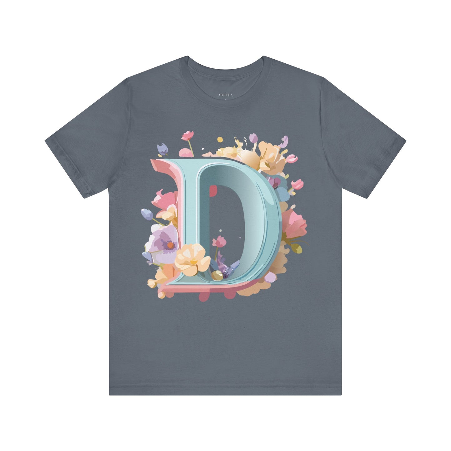 Natural Cotton Tee Shirt - Letters Collection - D Printify