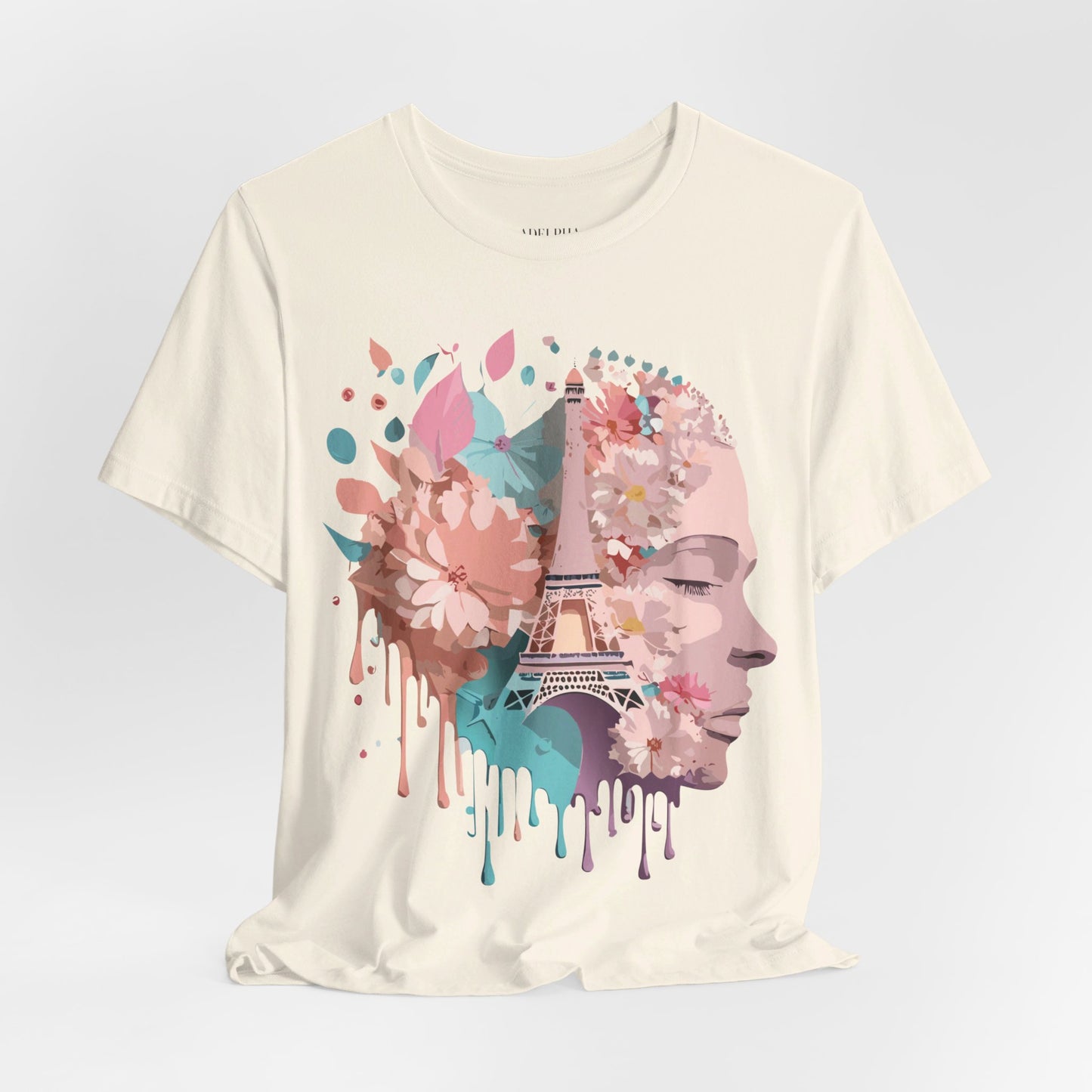 Natural Cotton Tee Shirt - Beautiful Places Collection - Paris Printify