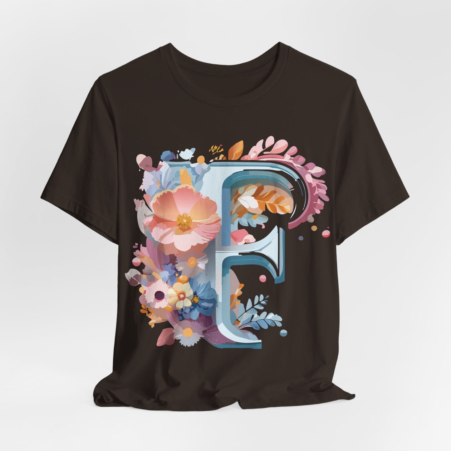 Natural Cotton Tee Shirt - Letters Collection - F Printify