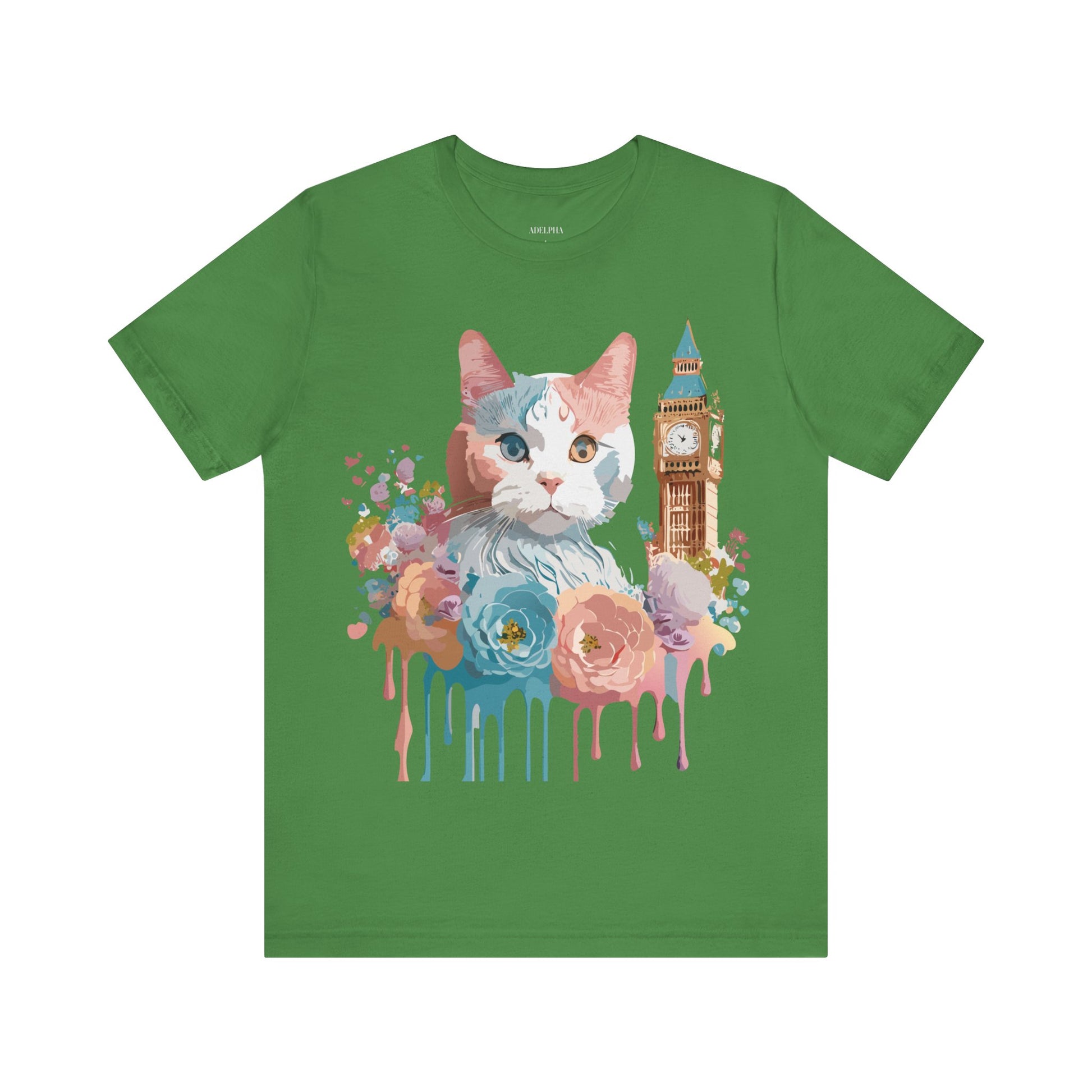 Natural Cotton Tee Shirt with Cat Printify
