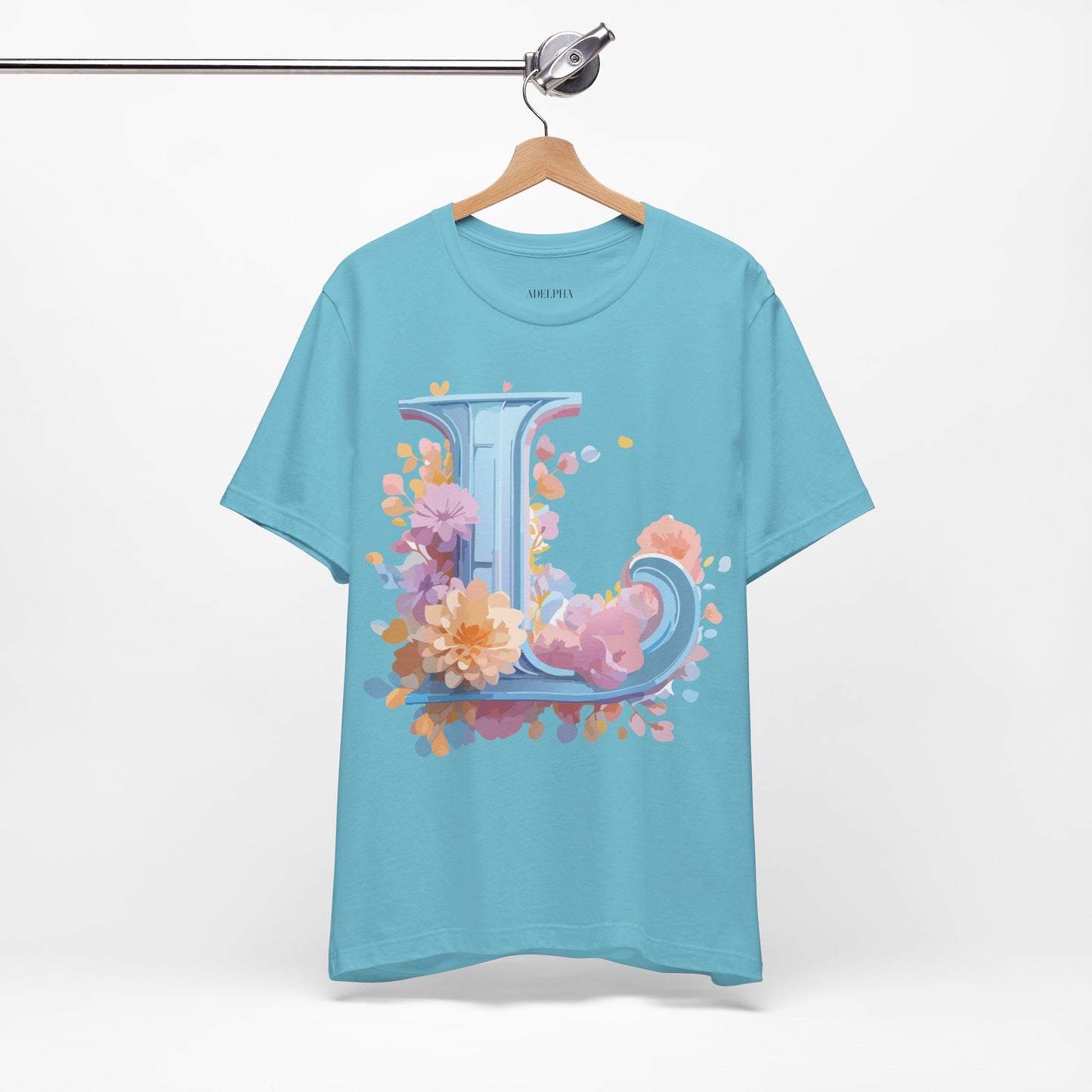 Natural Cotton Tee Shirt - Letters Collection - L Printify