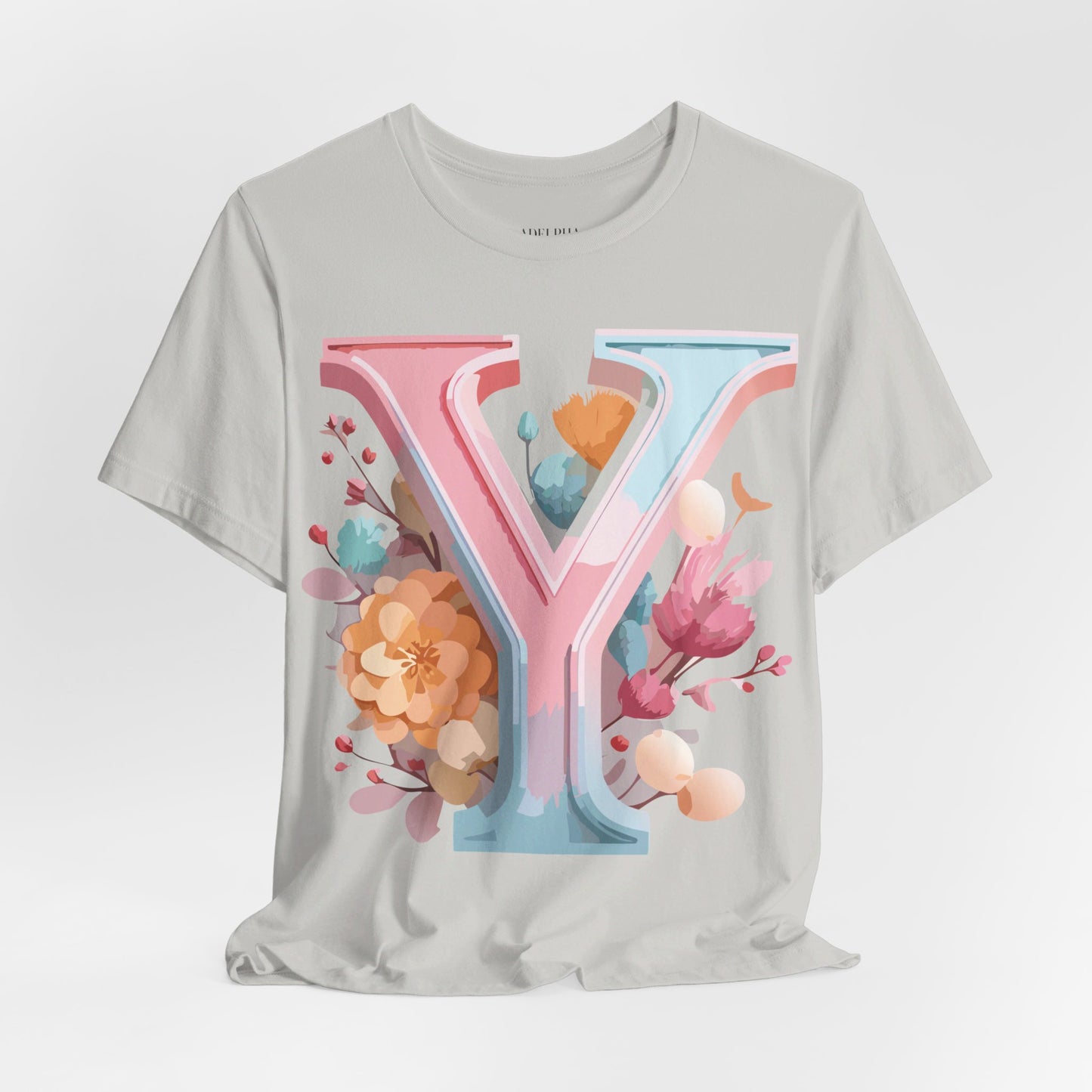 Natural Cotton Tee Shirt - Letters Collection - Y Printify