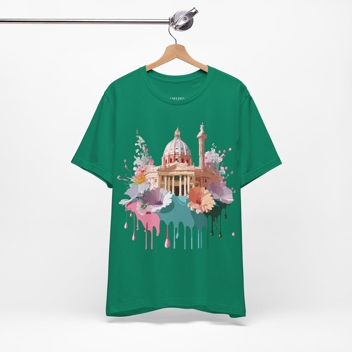Natural Cotton Tee Shirt - Beautiful Places Collection - Rome Printify