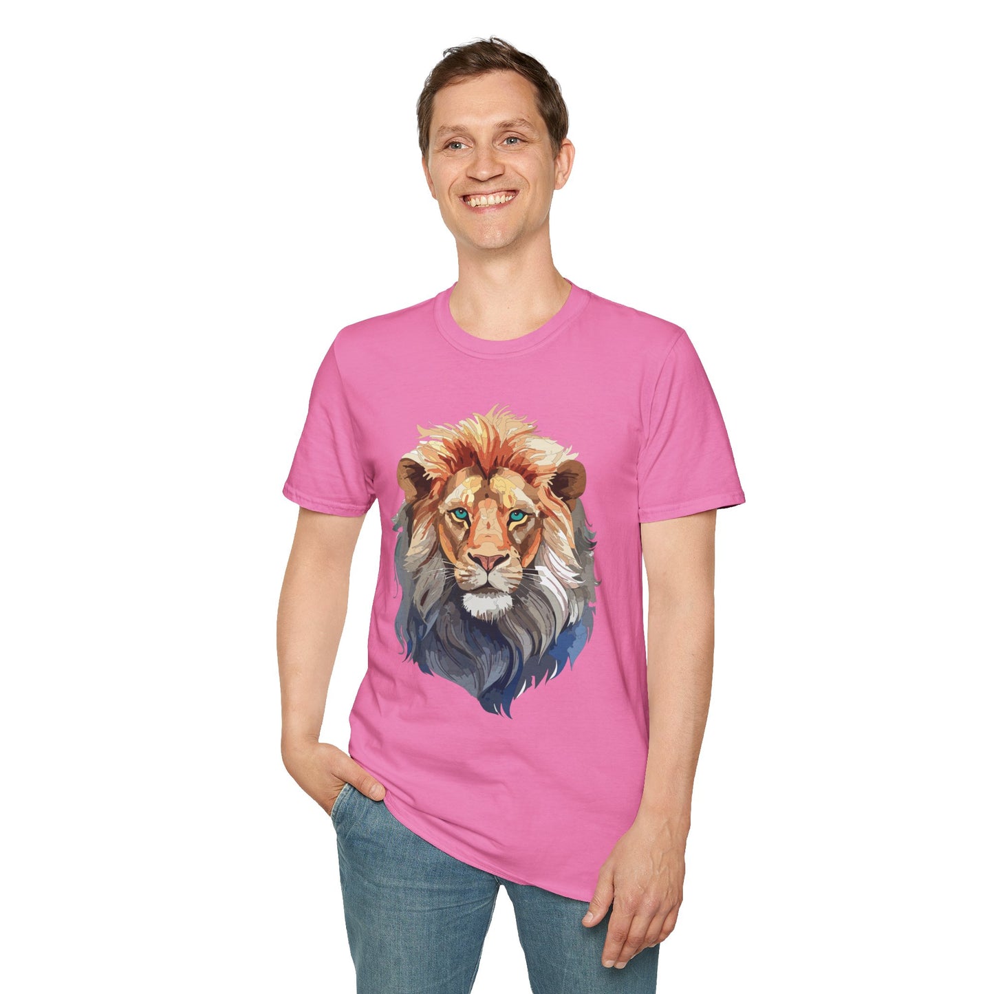 Lion Shirt, Shirt with Lion, Floral Lion Tee, Shirt with Animals