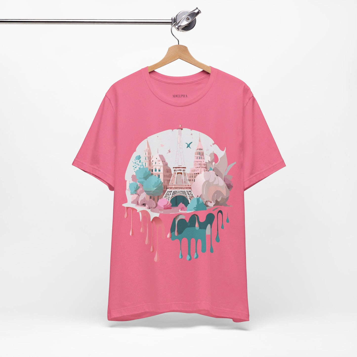 Natural Cotton Tee Shirt - Beautiful Places Collection - Paris Printify