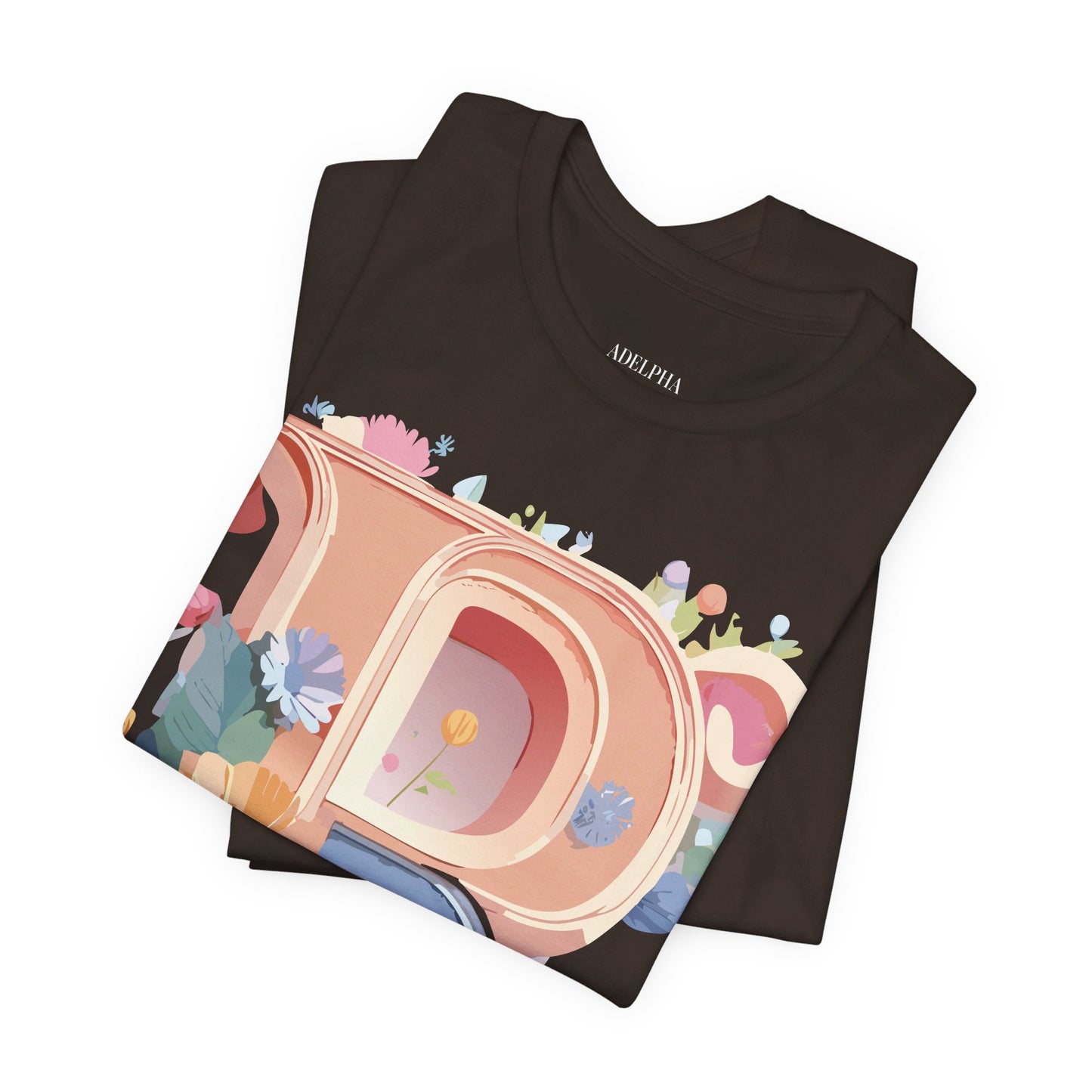 Natural Cotton Tee Shirt - Letters Collection - R Printify