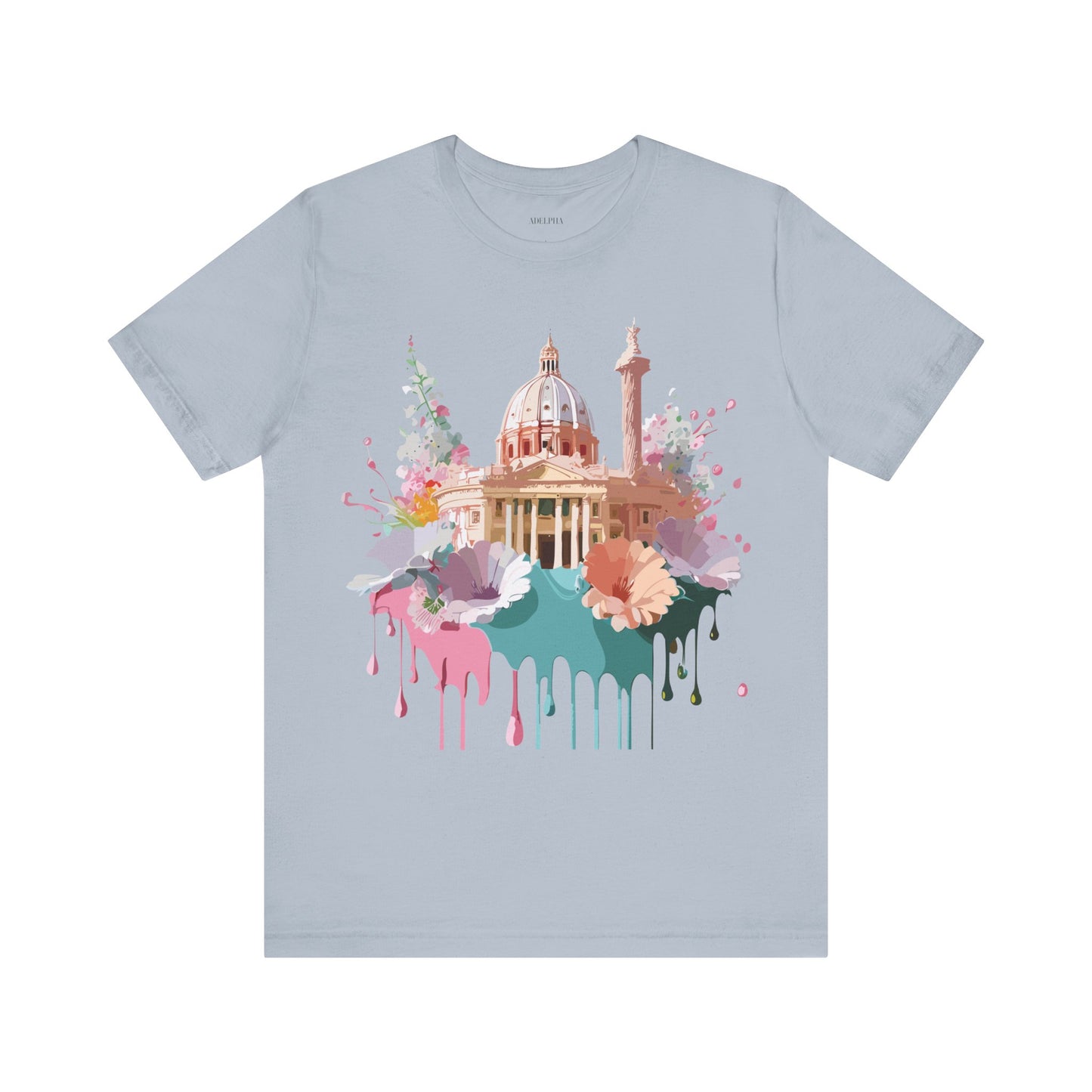 Natural Cotton Tee Shirt - Beautiful Places Collection - Rome Printify