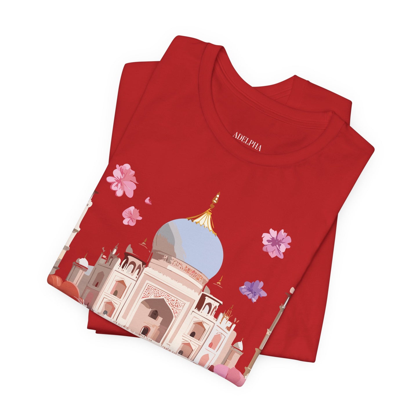 Natural Cotton Tee Shirt - Taj Mahal, India Printify