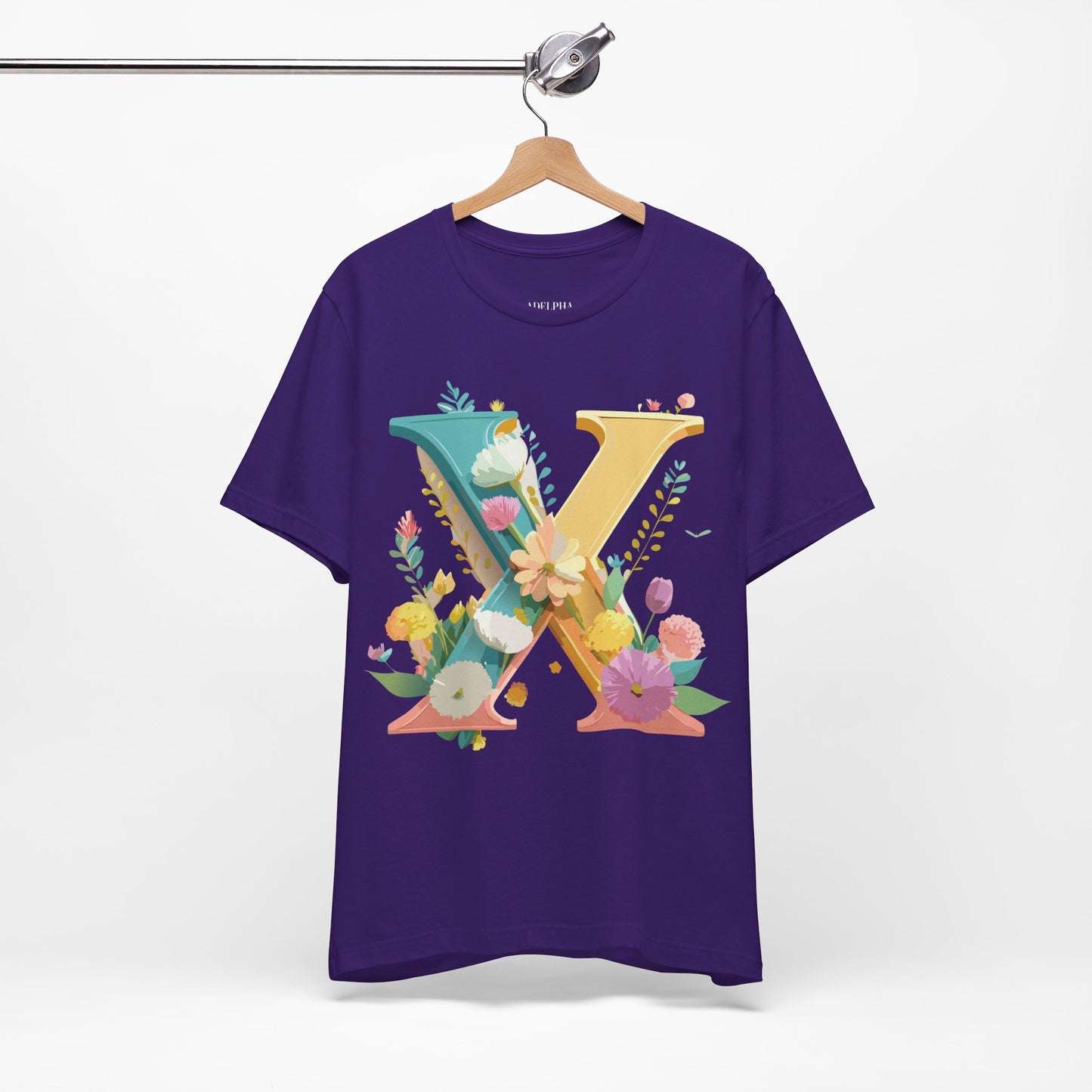 Natural Cotton Tee Shirt - Letters Collection - X Printify