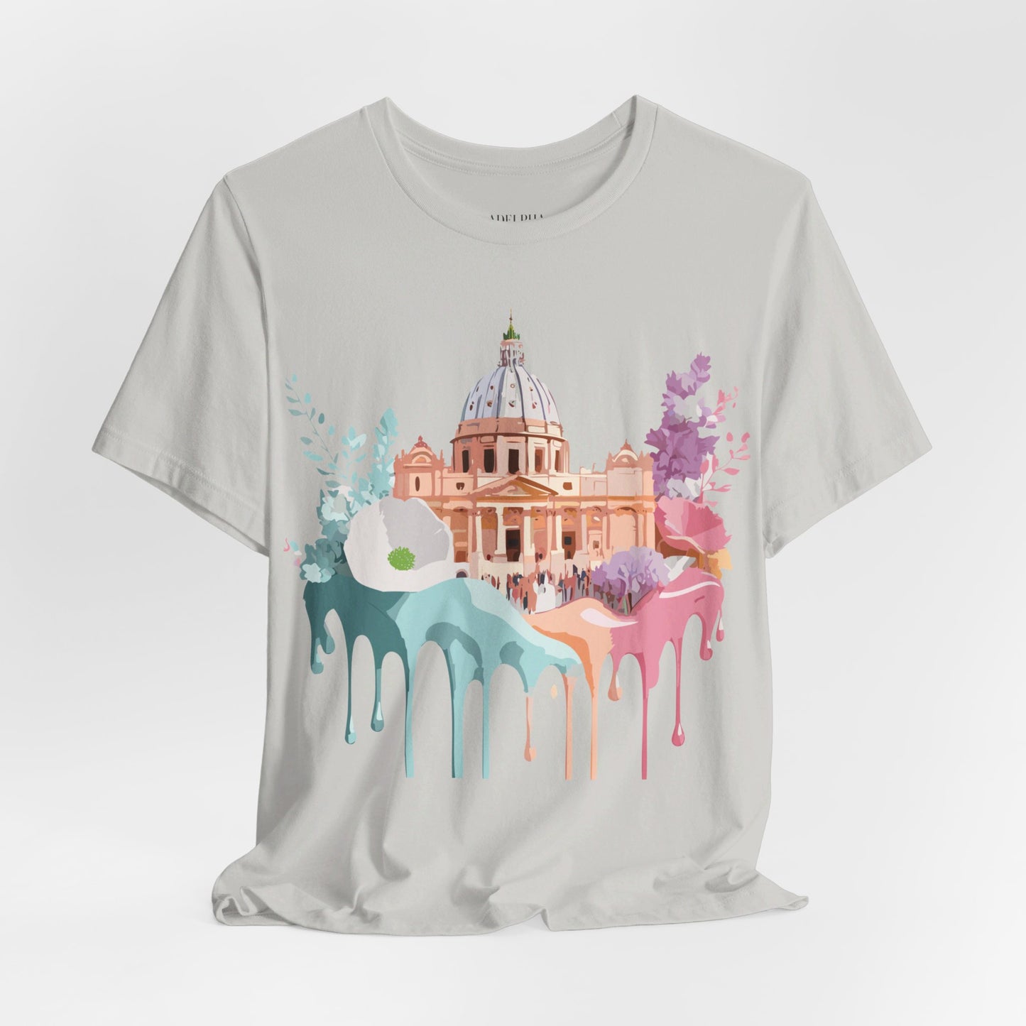 Natural Cotton Tee Shirt - Beautiful Places Collection - Rome Printify
