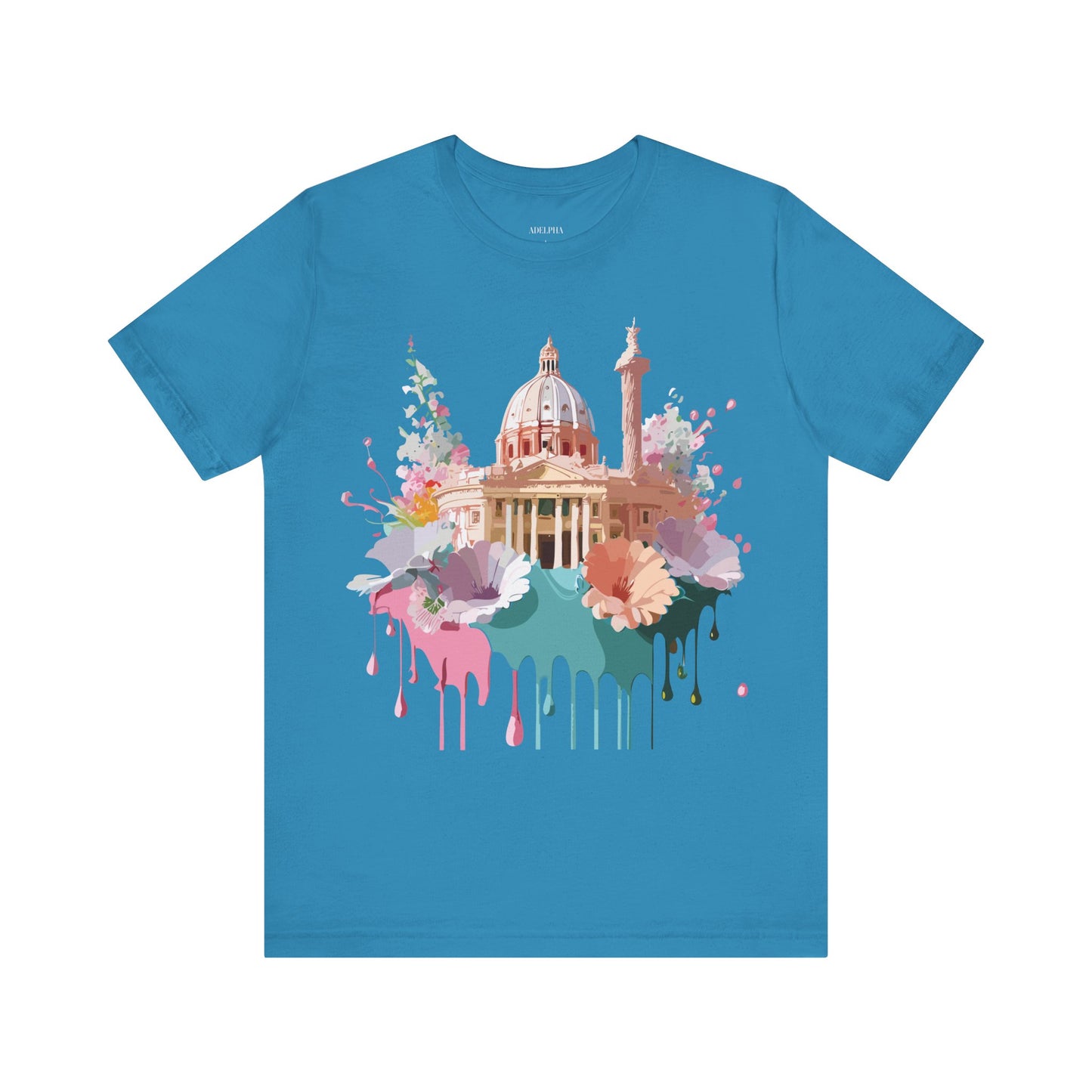 Natural Cotton Tee Shirt - Beautiful Places Collection - Rome Printify