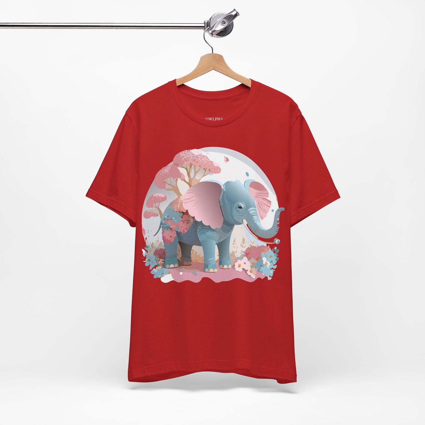 Natural Cotton Tee Shirt with Elephant Printify