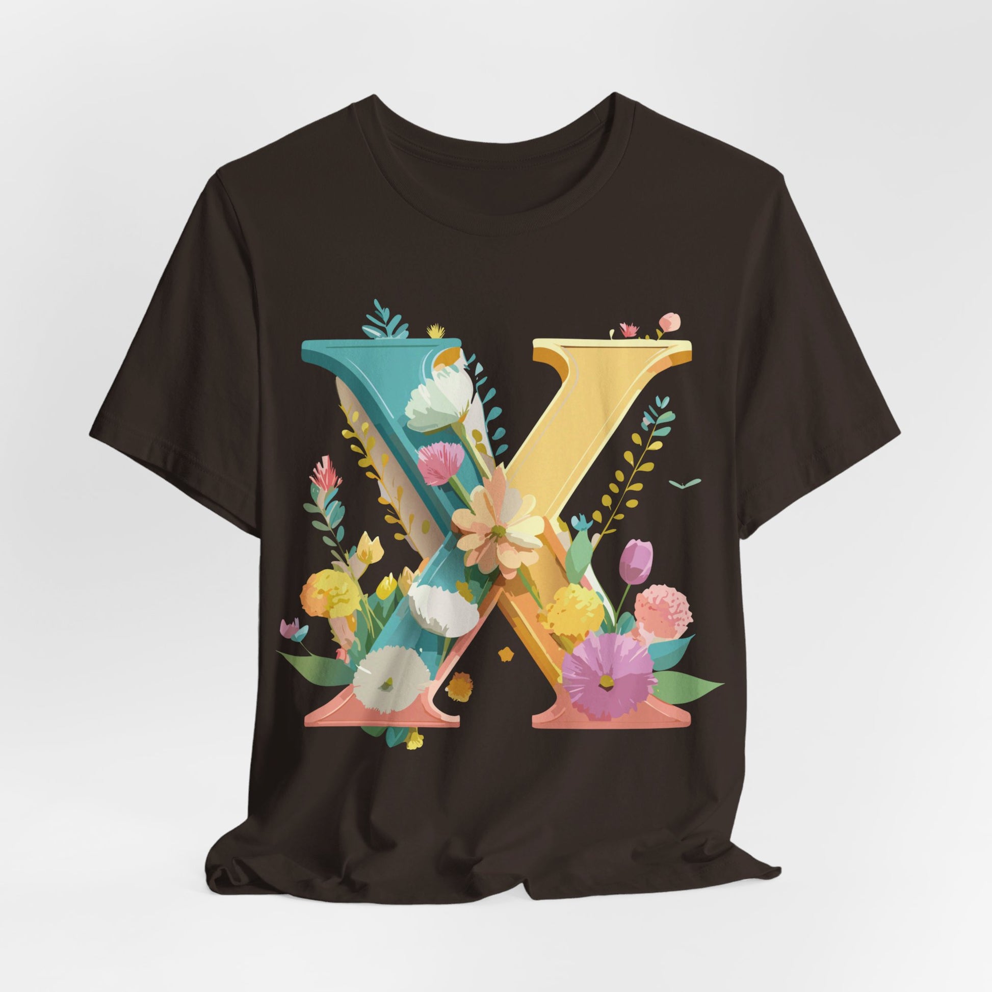 Natural Cotton Tee Shirt - Letters Collection - X Printify