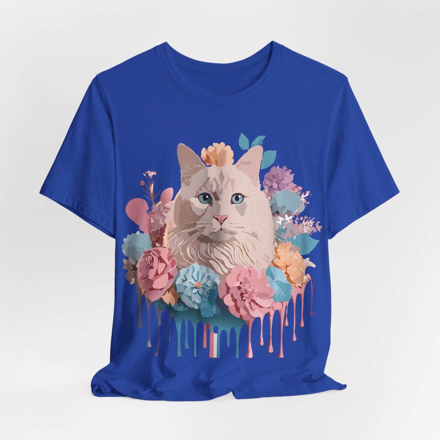Natural Cotton Tee Shirt with Cat Printify
