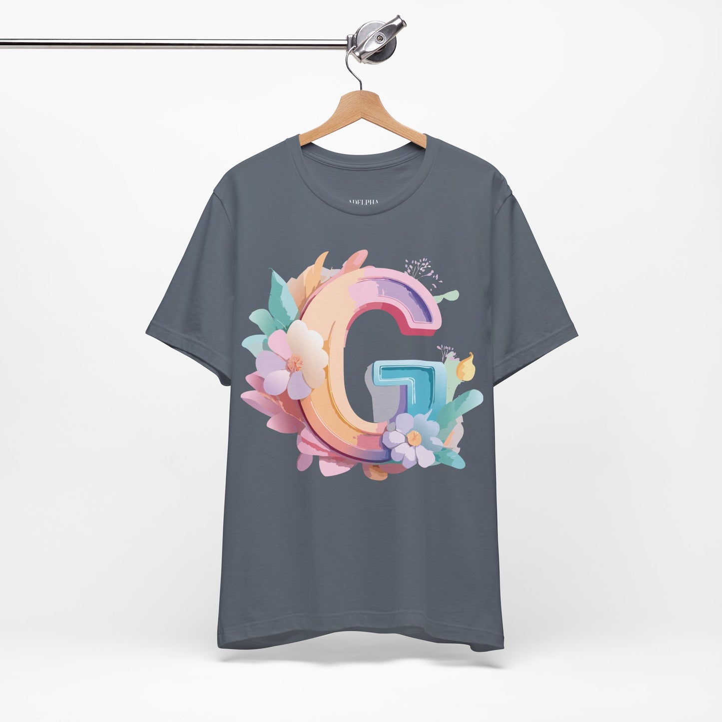 Natural Cotton Tee Shirt - Letters Collection - G Printify
