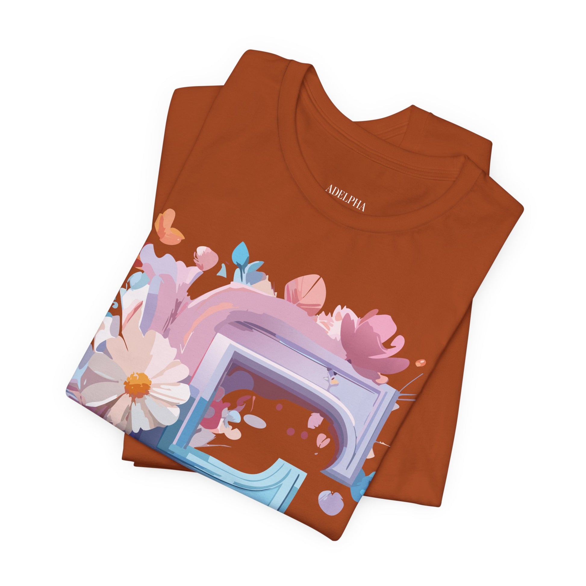 Natural Cotton Tee Shirt - Letters Collection - F Printify
