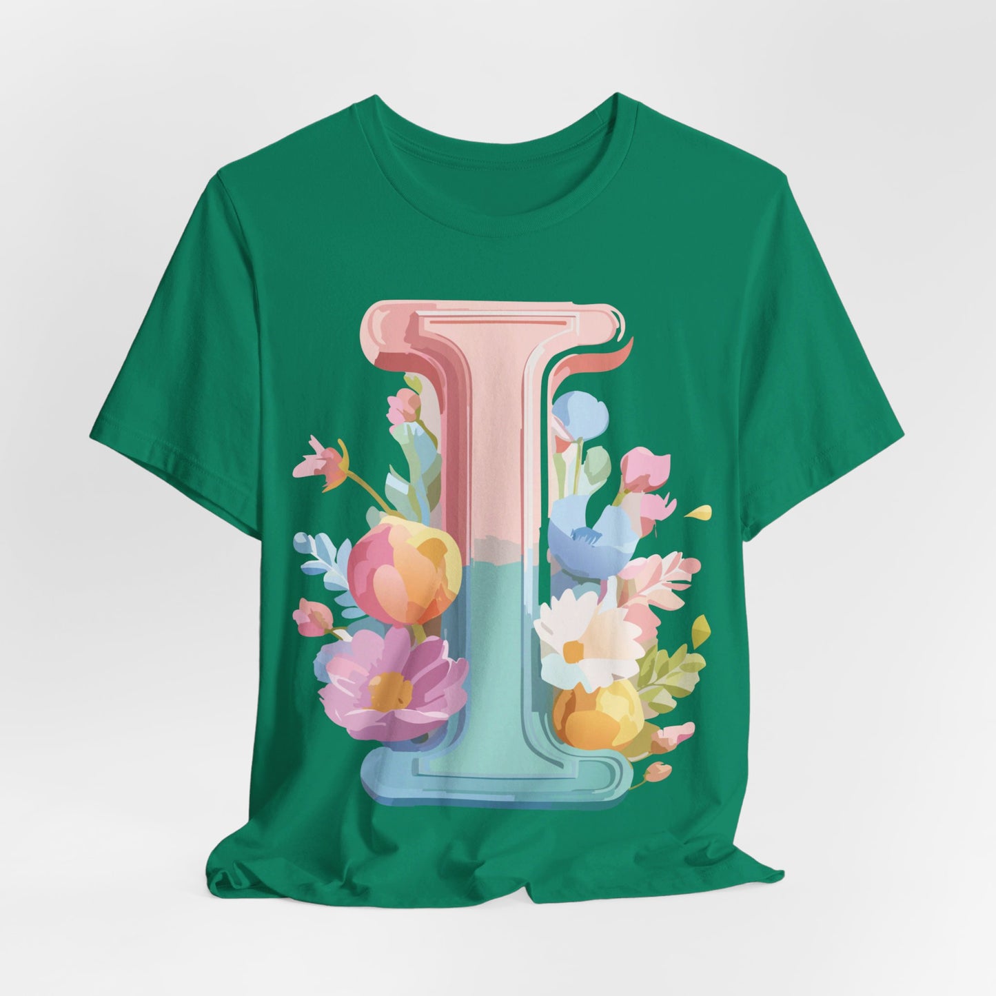 Natural Cotton Tee Shirt - Letters Collection - I Printify