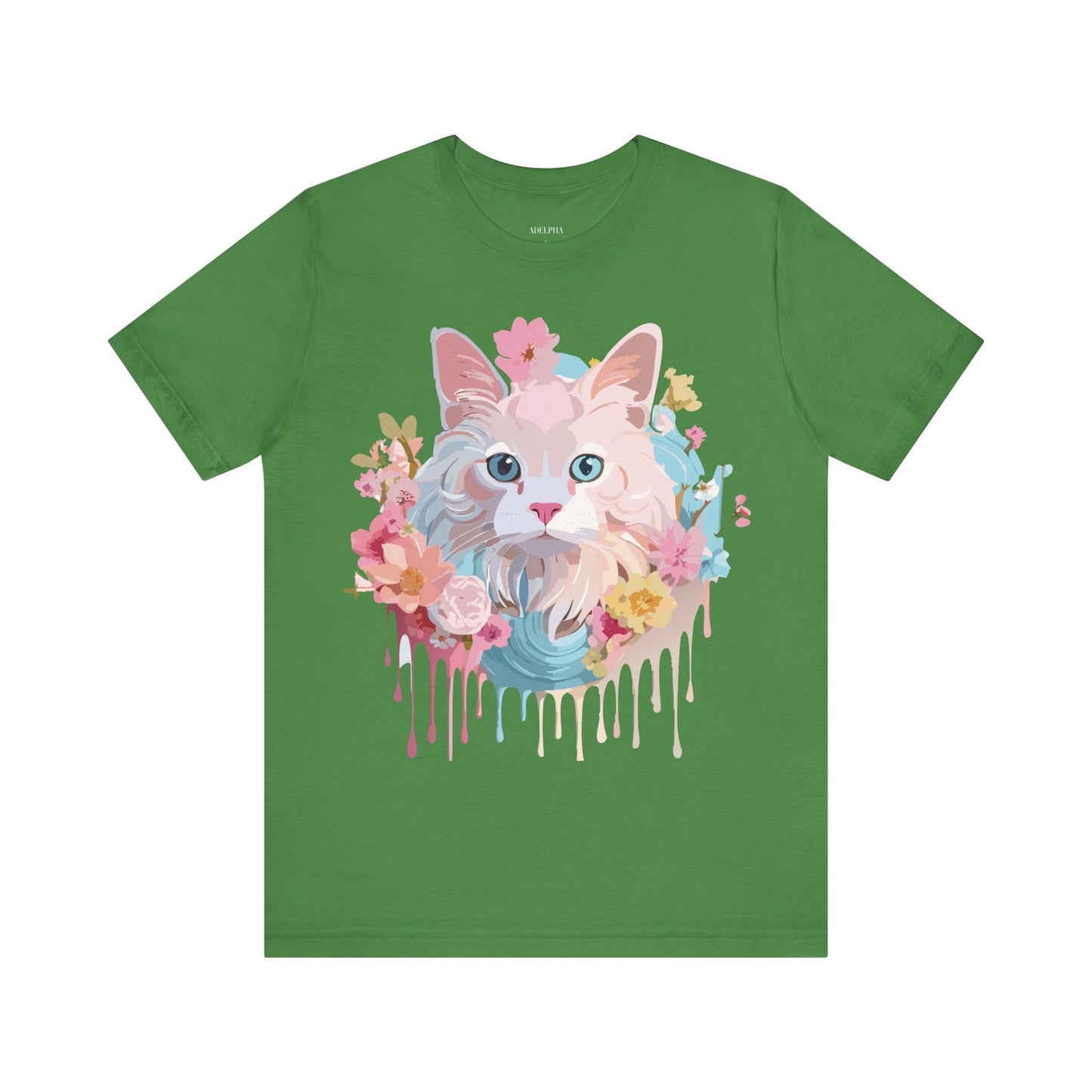 Natural Cotton Tee Shirt with Cat Printify