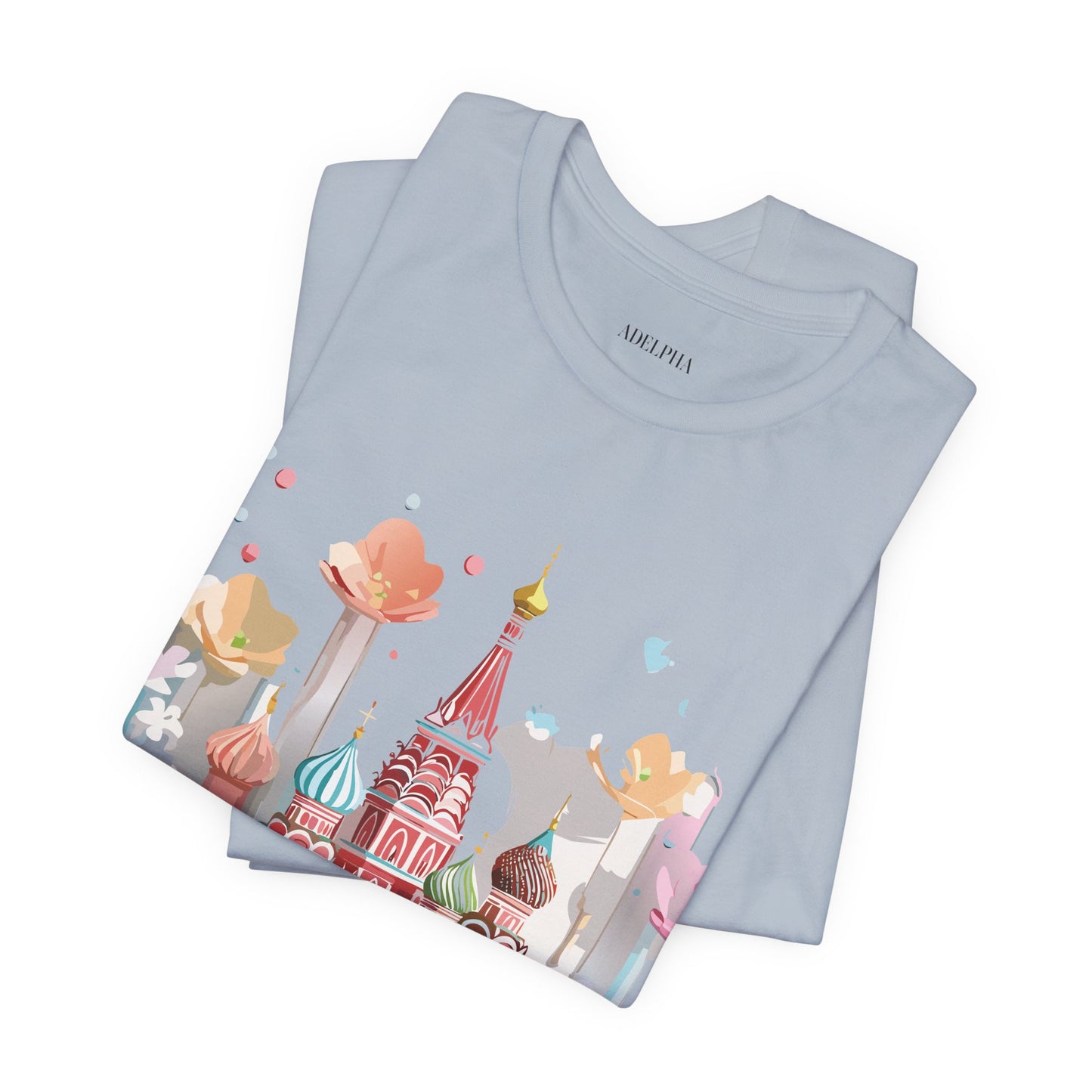 Natural Cotton Tee Shirt - Beautiful Places Collection - Moscow Printify