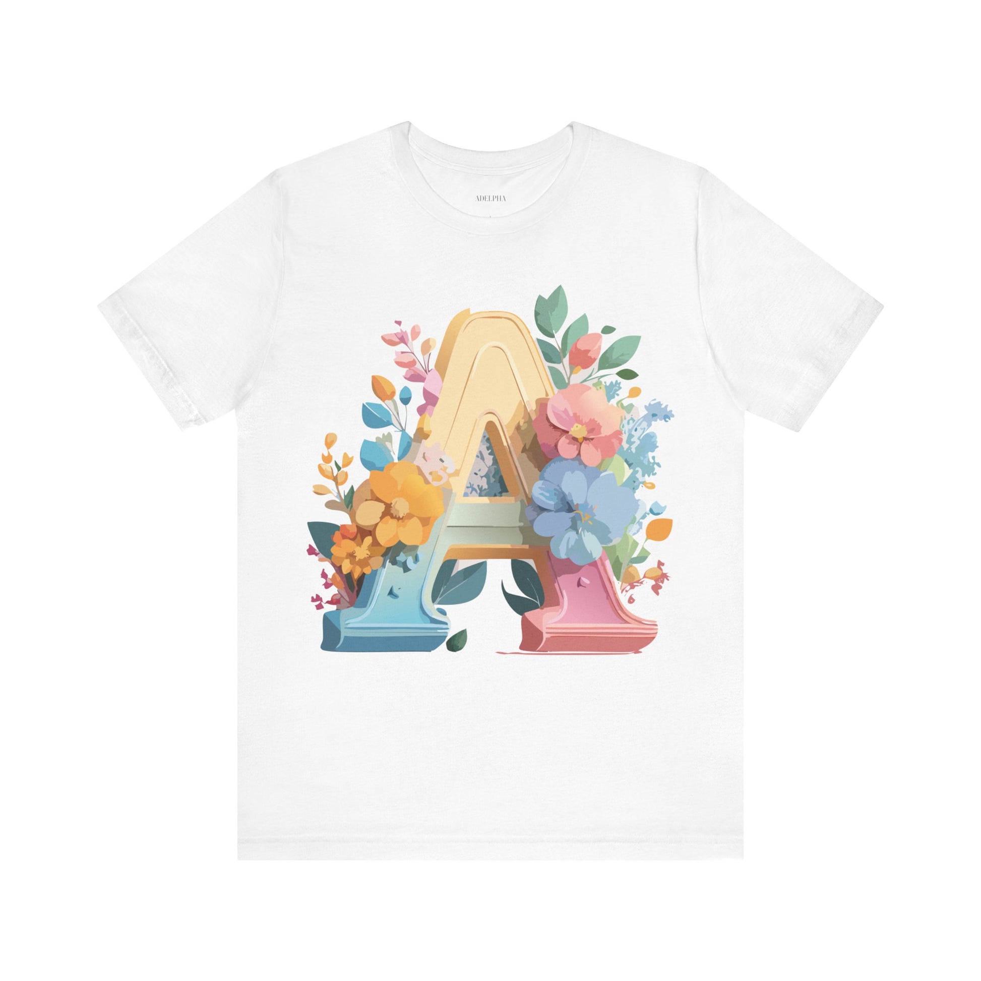 Natural Cotton Tee Shirt - Letters Collection - A Printify