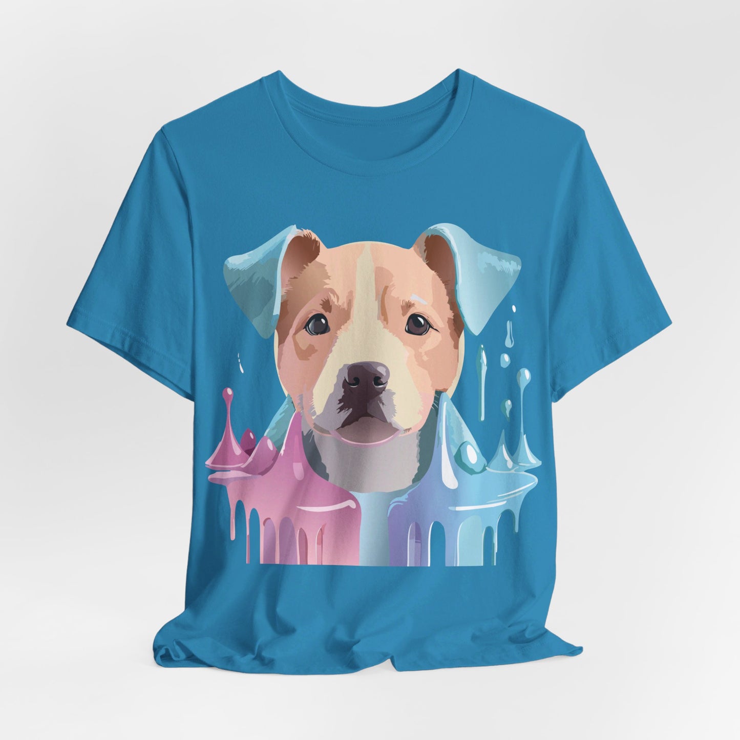Natural Cotton Tee Shirt with Dog Printify