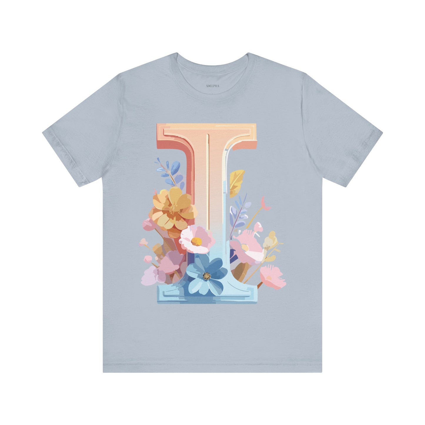 Natural Cotton Tee Shirt - Letters Collection - I Printify