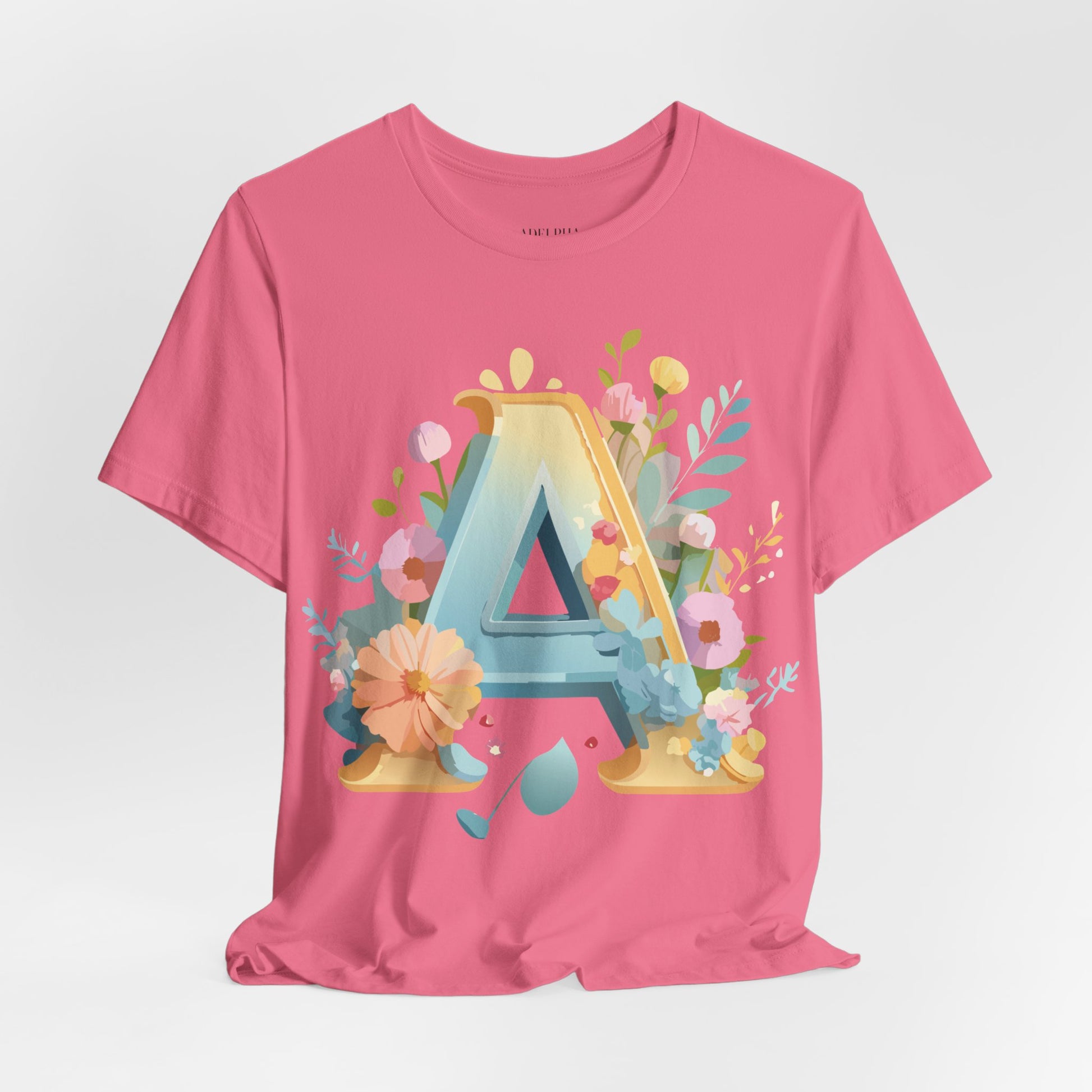 Natural Cotton Tee Shirt - Letters Collection - A Printify