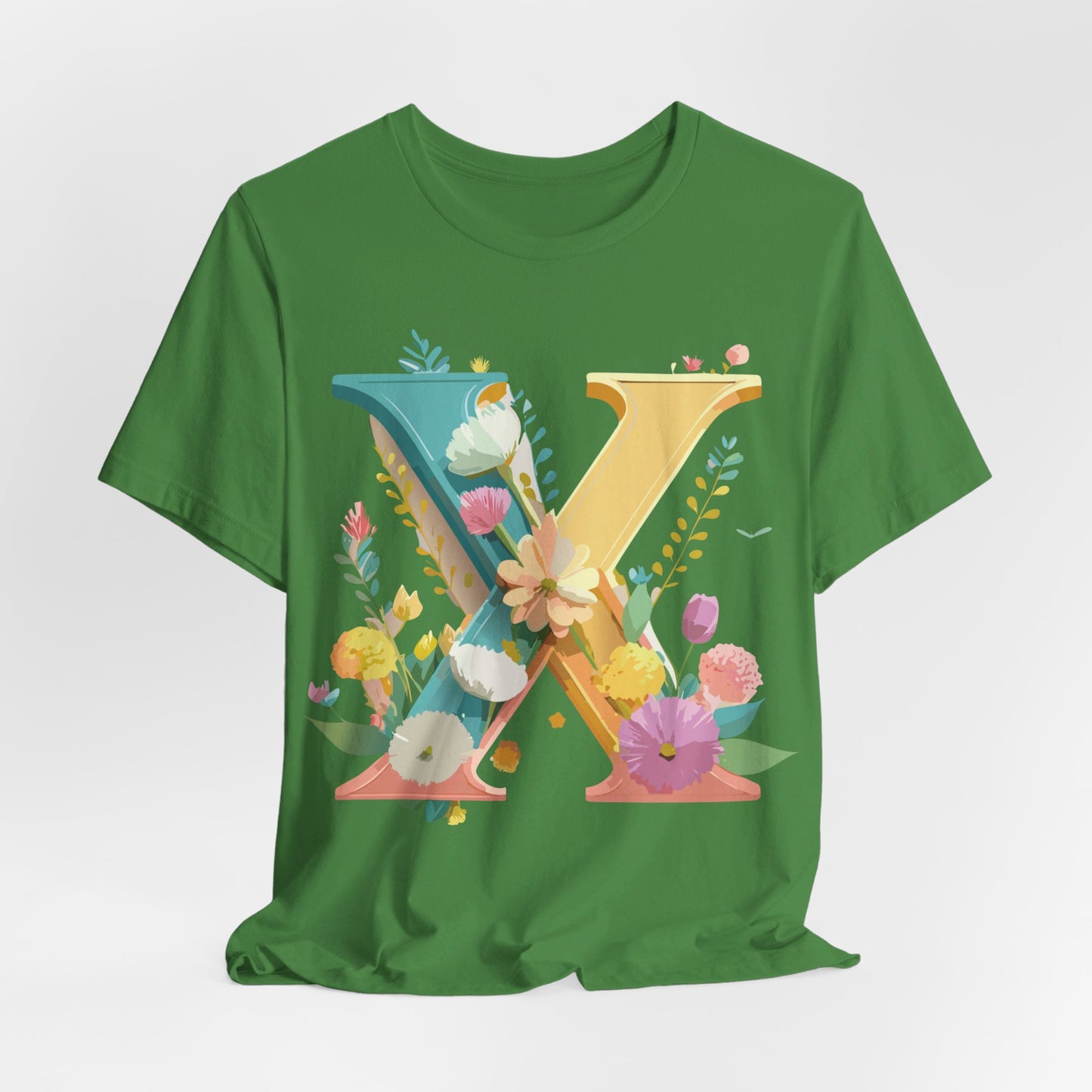 Natural Cotton Tee Shirt - Letters Collection - X Printify