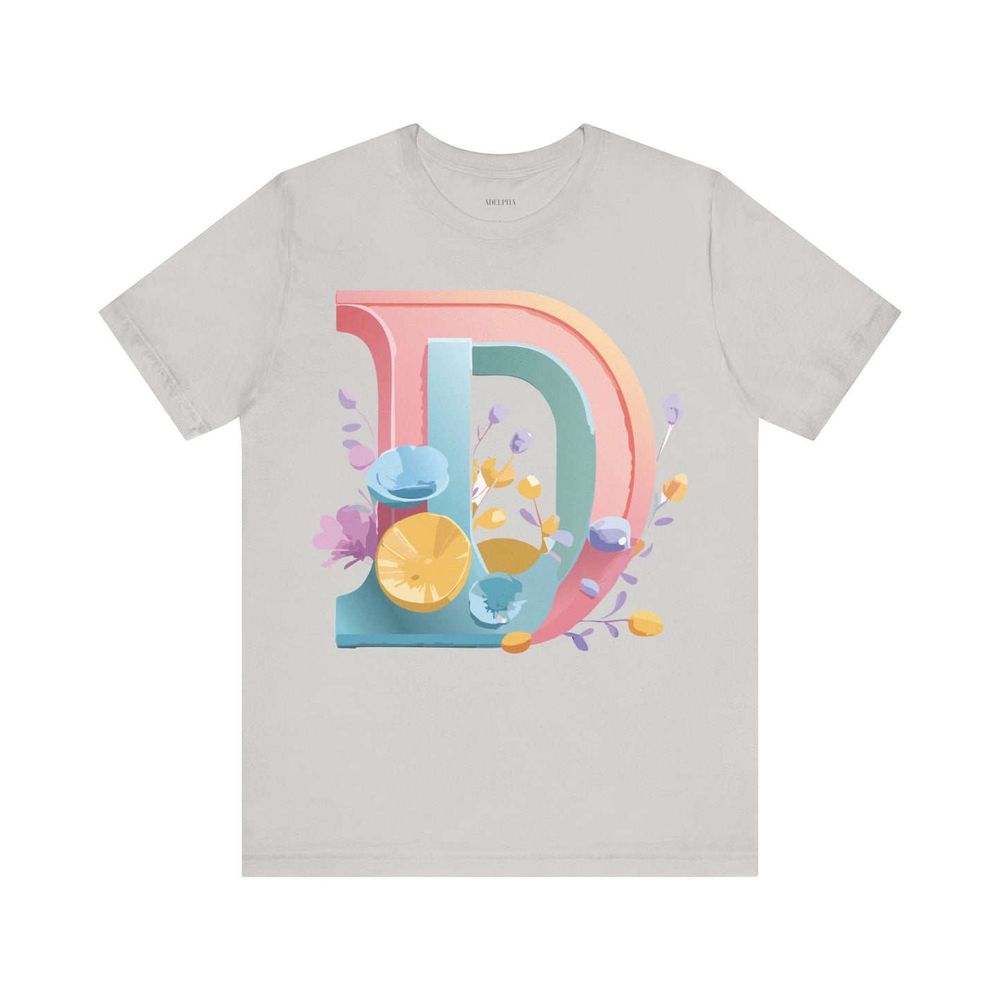 Natural Cotton Tee Shirt - Letters Collection - D Printify