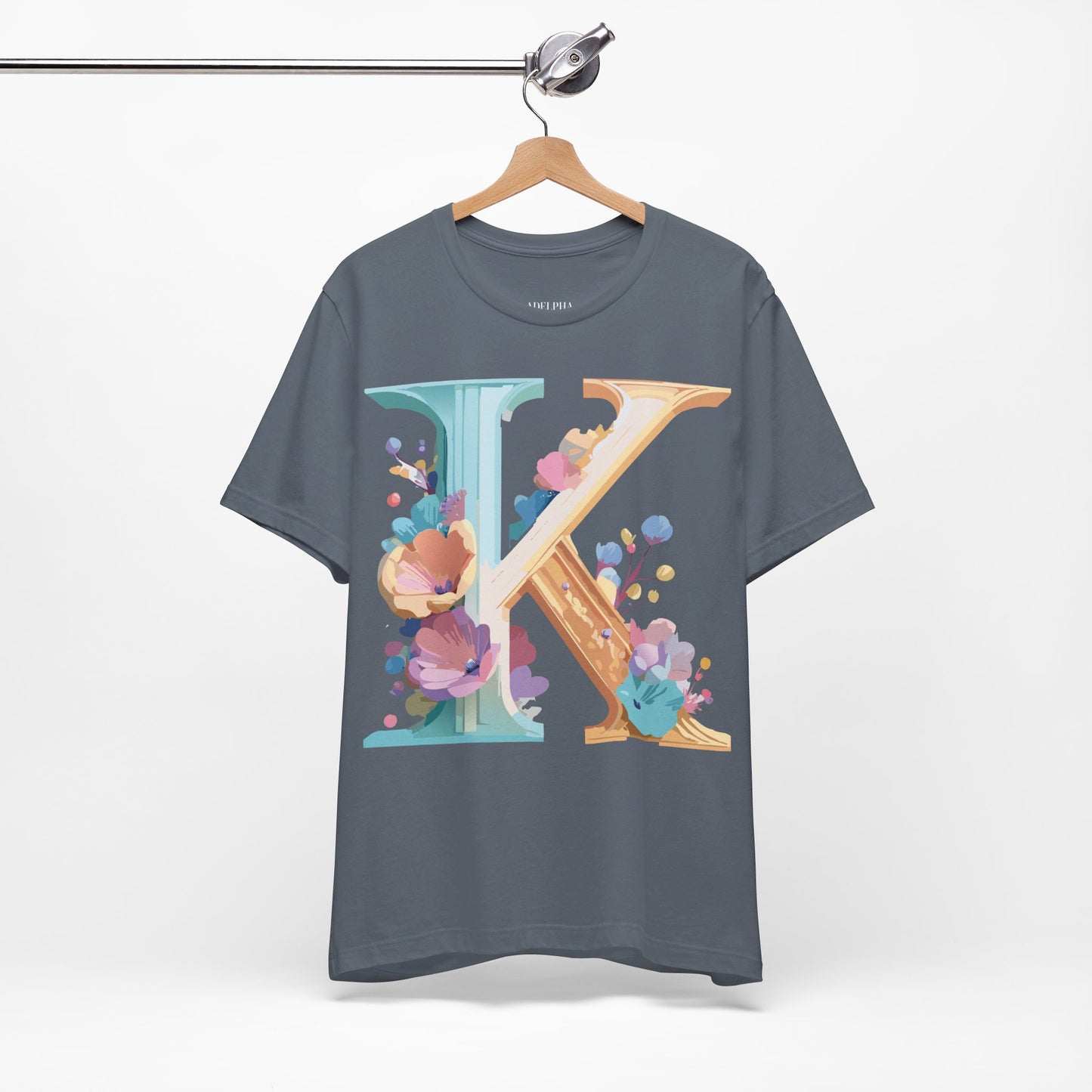 Natural Cotton Tee Shirt - Letters Collection - K Printify