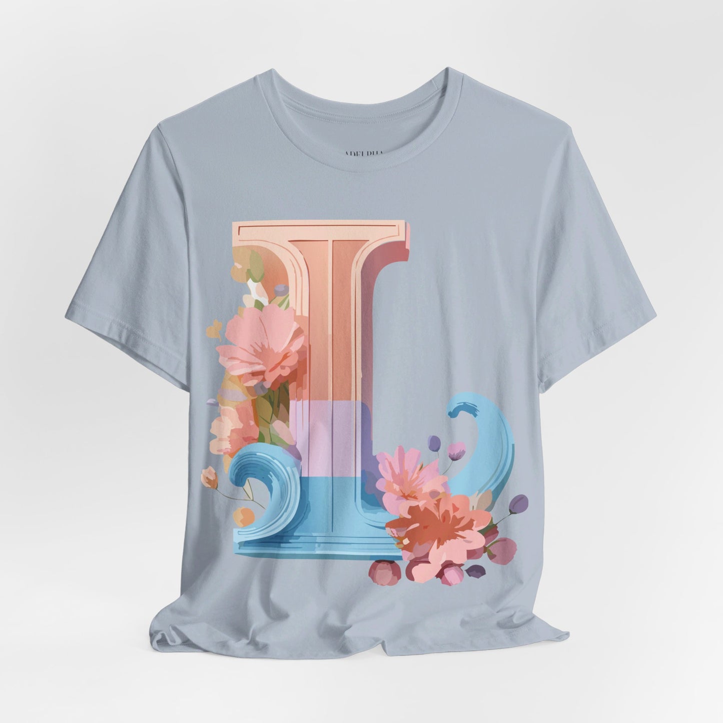 Natural Cotton Tee Shirt - Letters Collection - L Printify