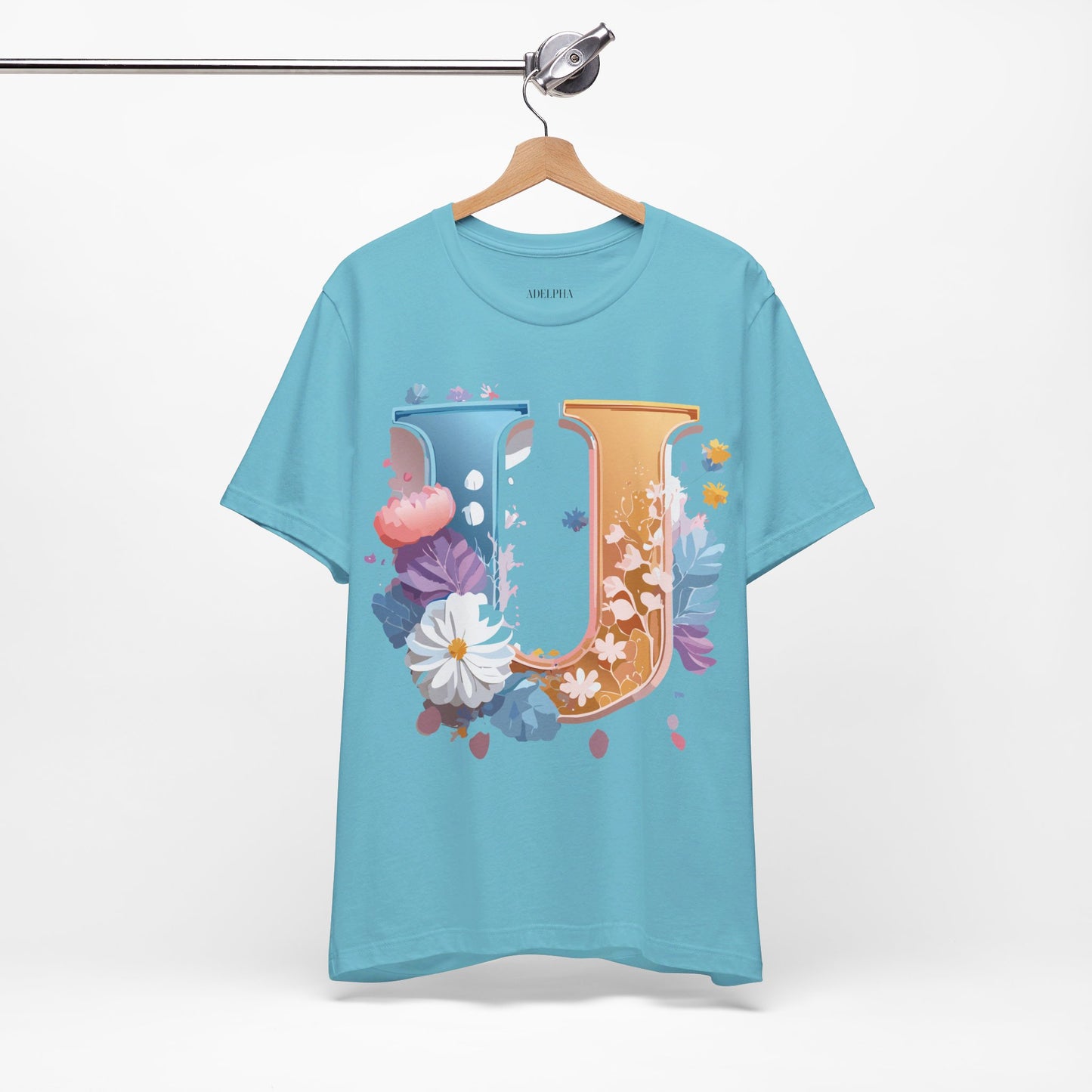 Natural Cotton Tee Shirt - Letters Collection - U Printify