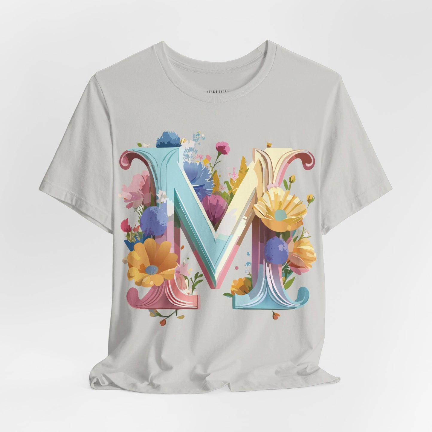Natural Cotton Tee Shirt - Letters Collection - M Printify