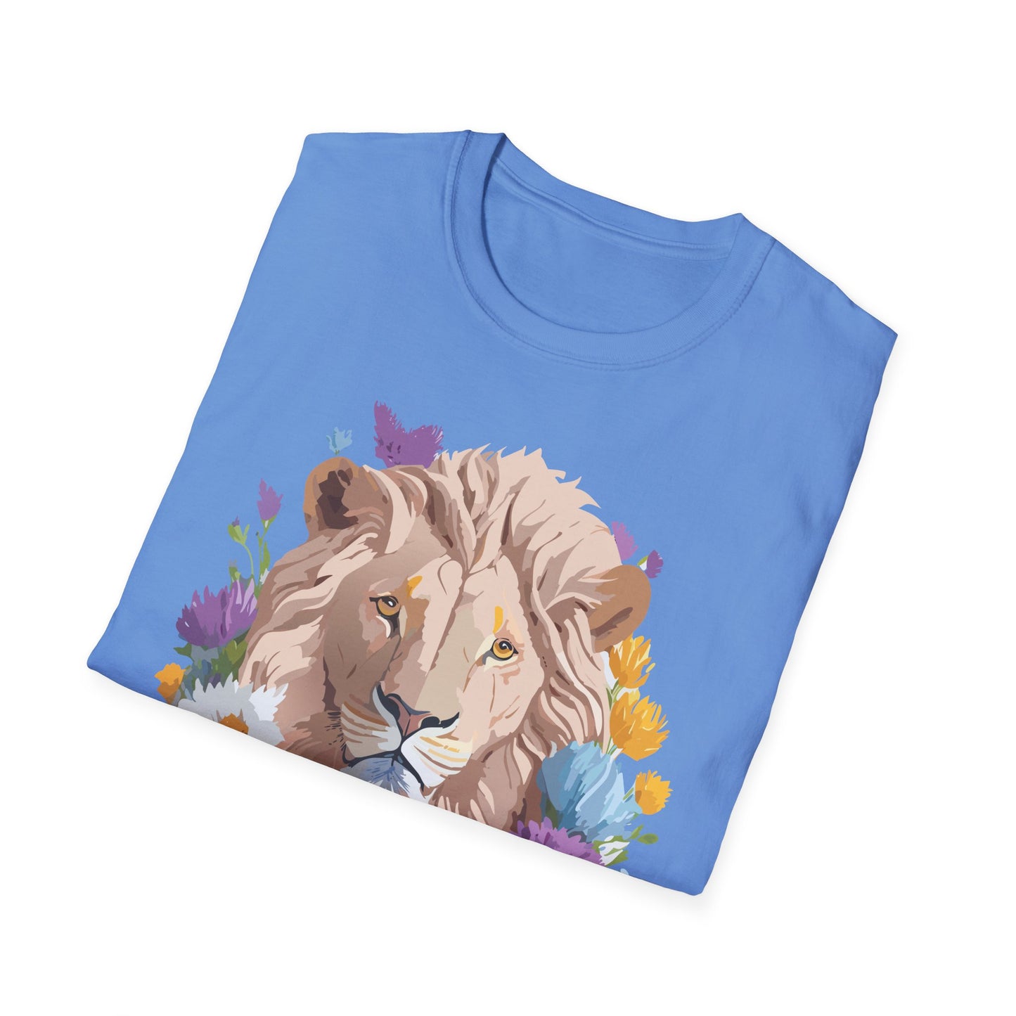 Lion Shirt, Shirt with Lion, Floral Lion Tee, Shirt with Animals
