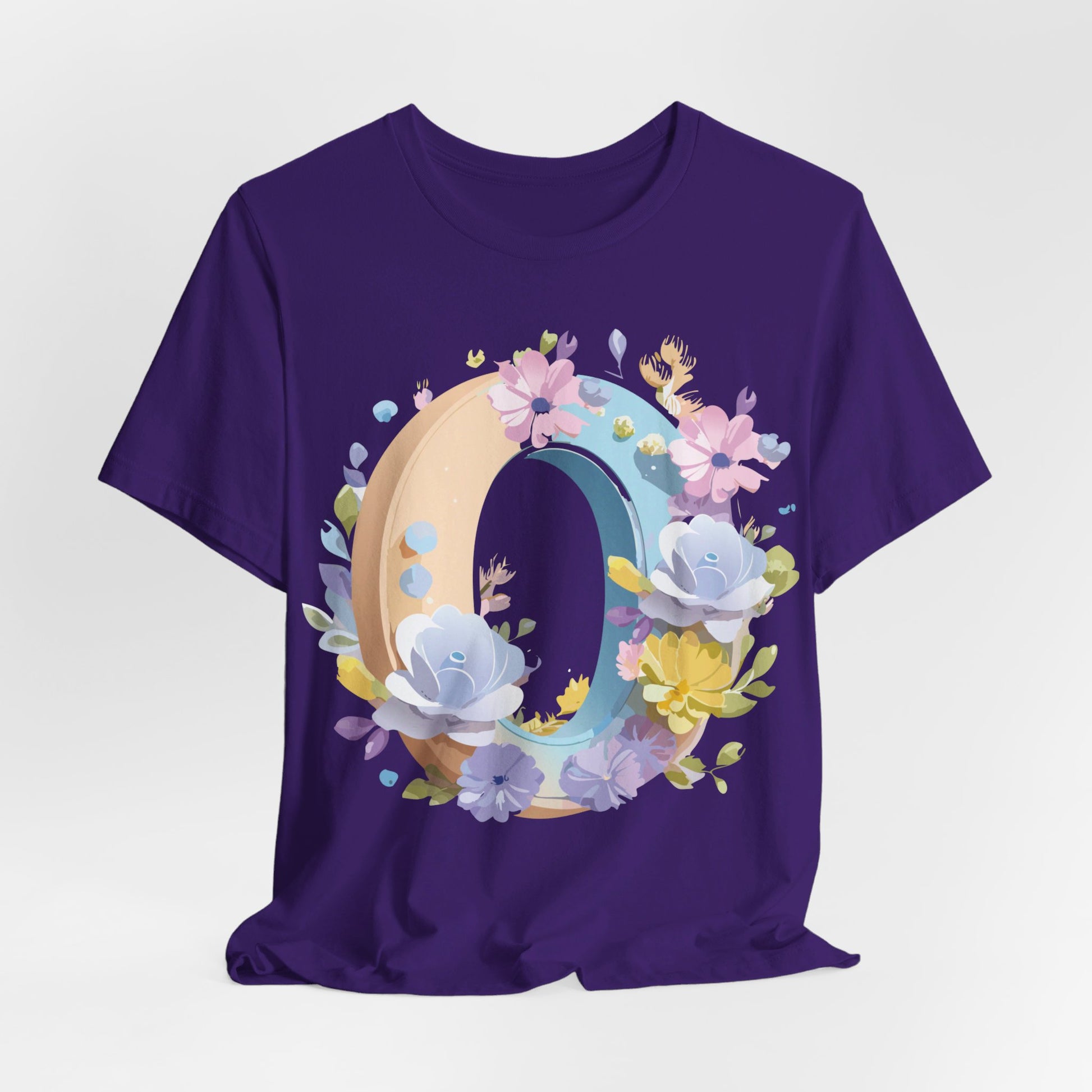 Natural Cotton Tee Shirt - Letters Collection - O Printify