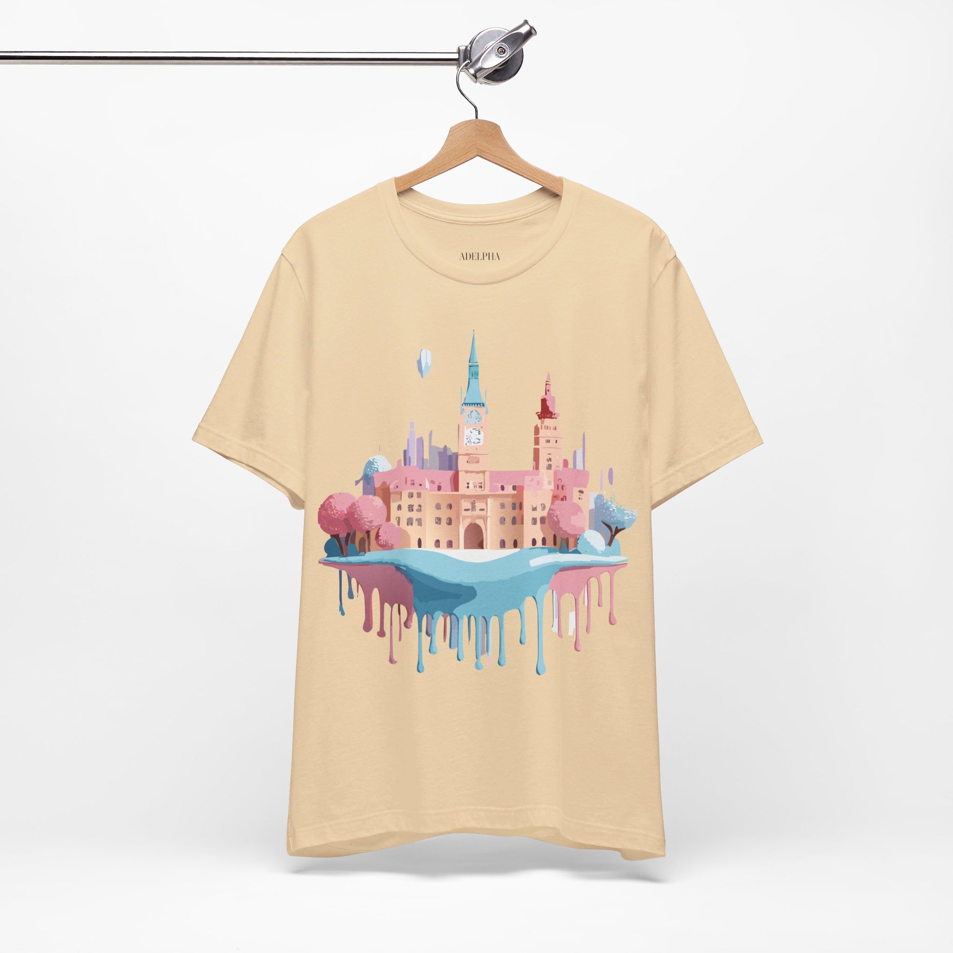 Natural Cotton Tee Shirt - Beautiful Places Collection - Prague Printify