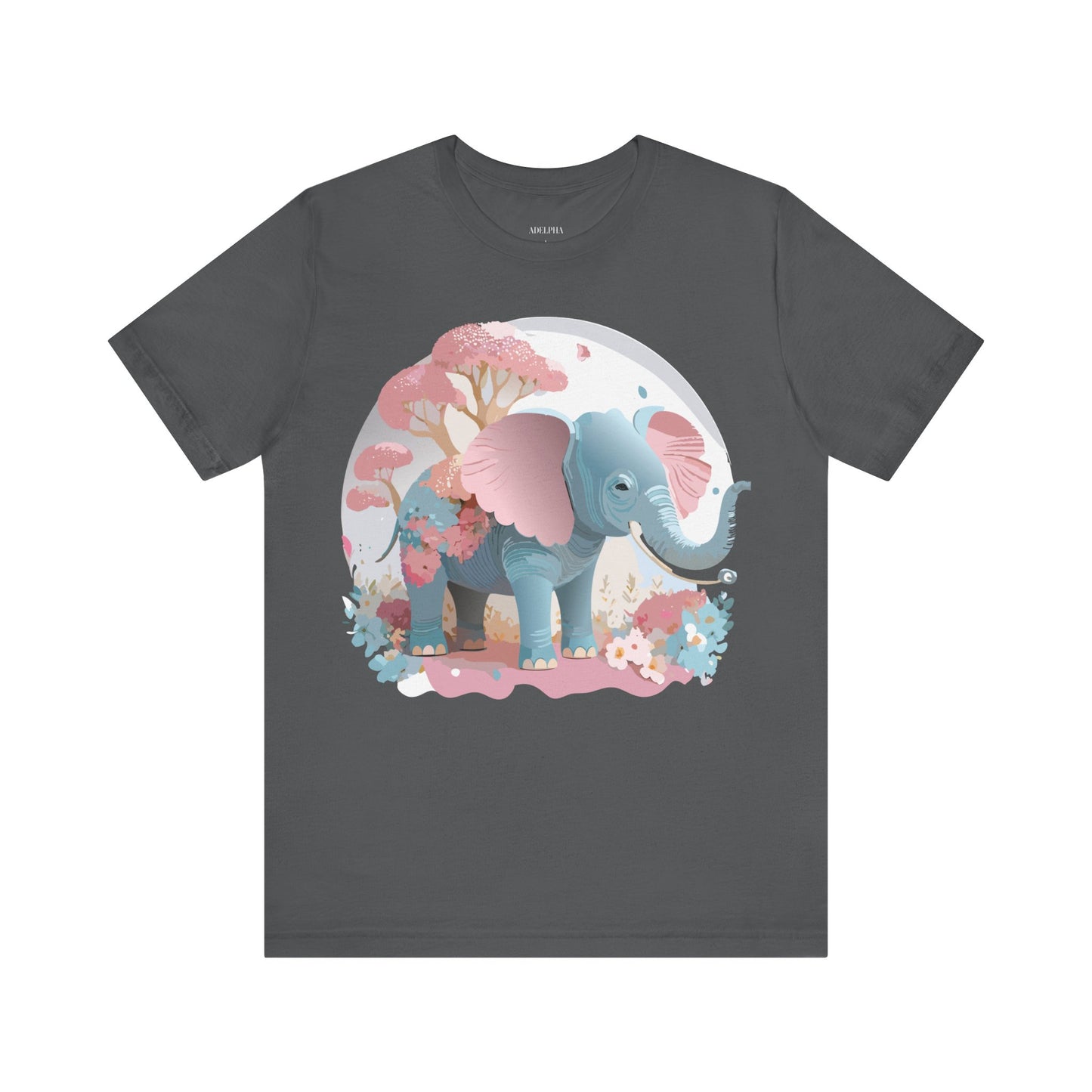 Natural Cotton Tee Shirt with Elephant Printify