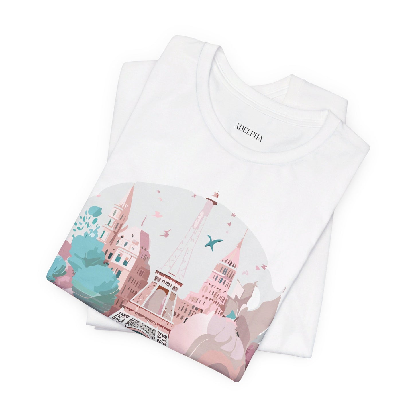 Natural Cotton Tee Shirt - Beautiful Places Collection - Paris Printify