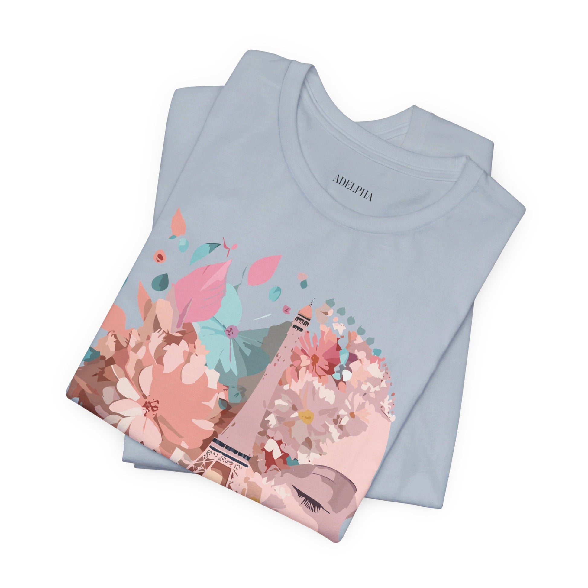 Natural Cotton Tee Shirt - Beautiful Places Collection - Paris Printify