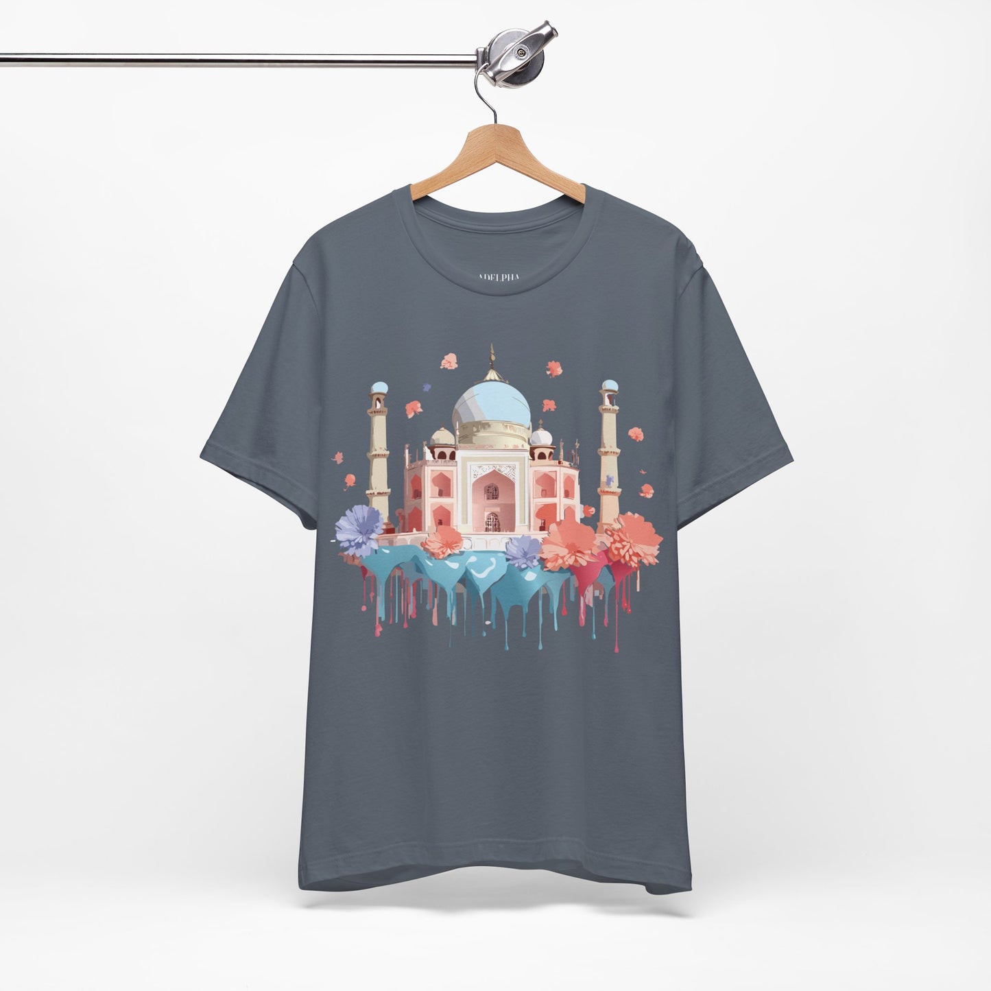 Natural Cotton Tee Shirt - Taj Mahal, India Printify