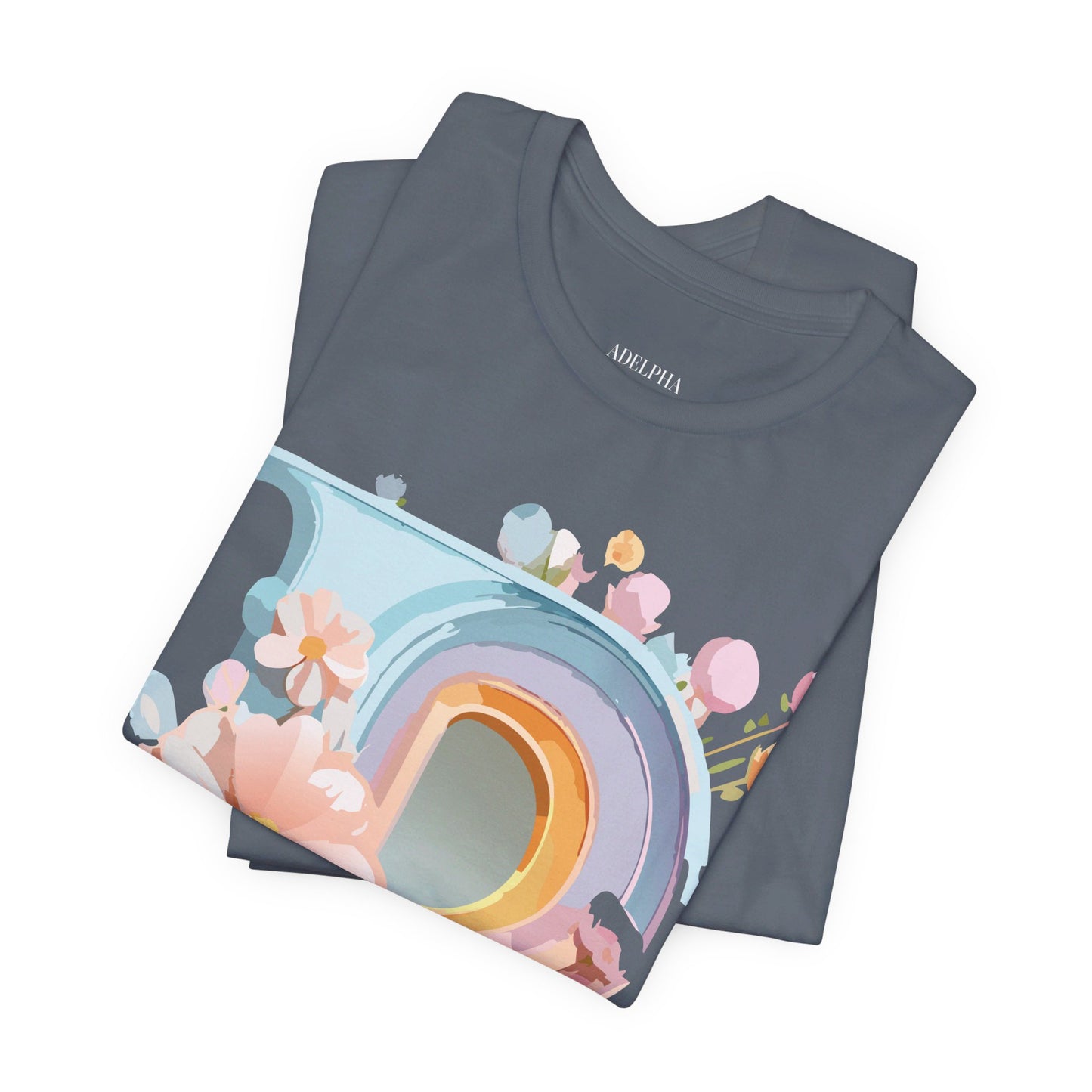 Natural Cotton Tee Shirt - Letters Collection - P Printify